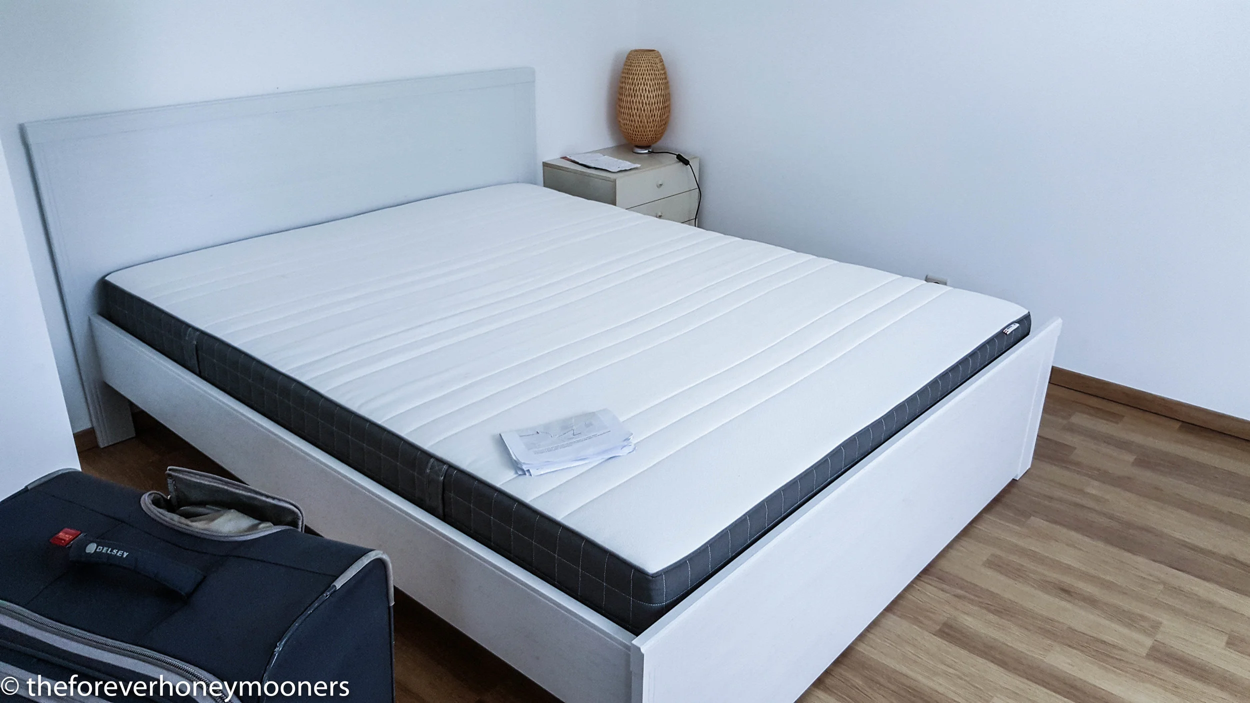 We had to put on the sheets in our room in Brussels