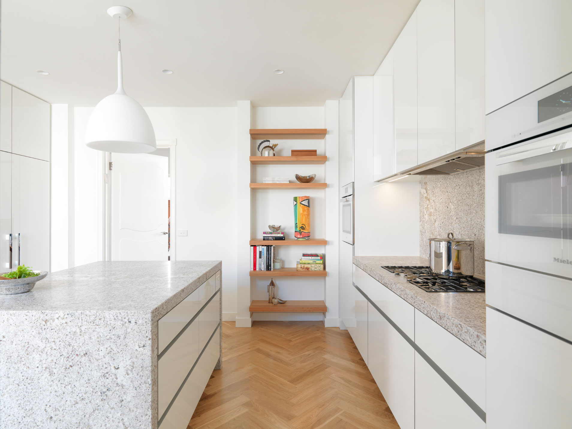 Rina Cohen Interiors, RCI Designs, Interior Design Granite Kitchen St Kilda Residence