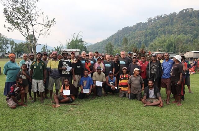 Mick with fellow KTOA (Kokoda Tour Operators Association) members and Kokoda locals back in 2018 for a goodwill mission trek to discuss the concerns that the local communities have along the track. 
Late last year, Mick was elected at the KTOA presid