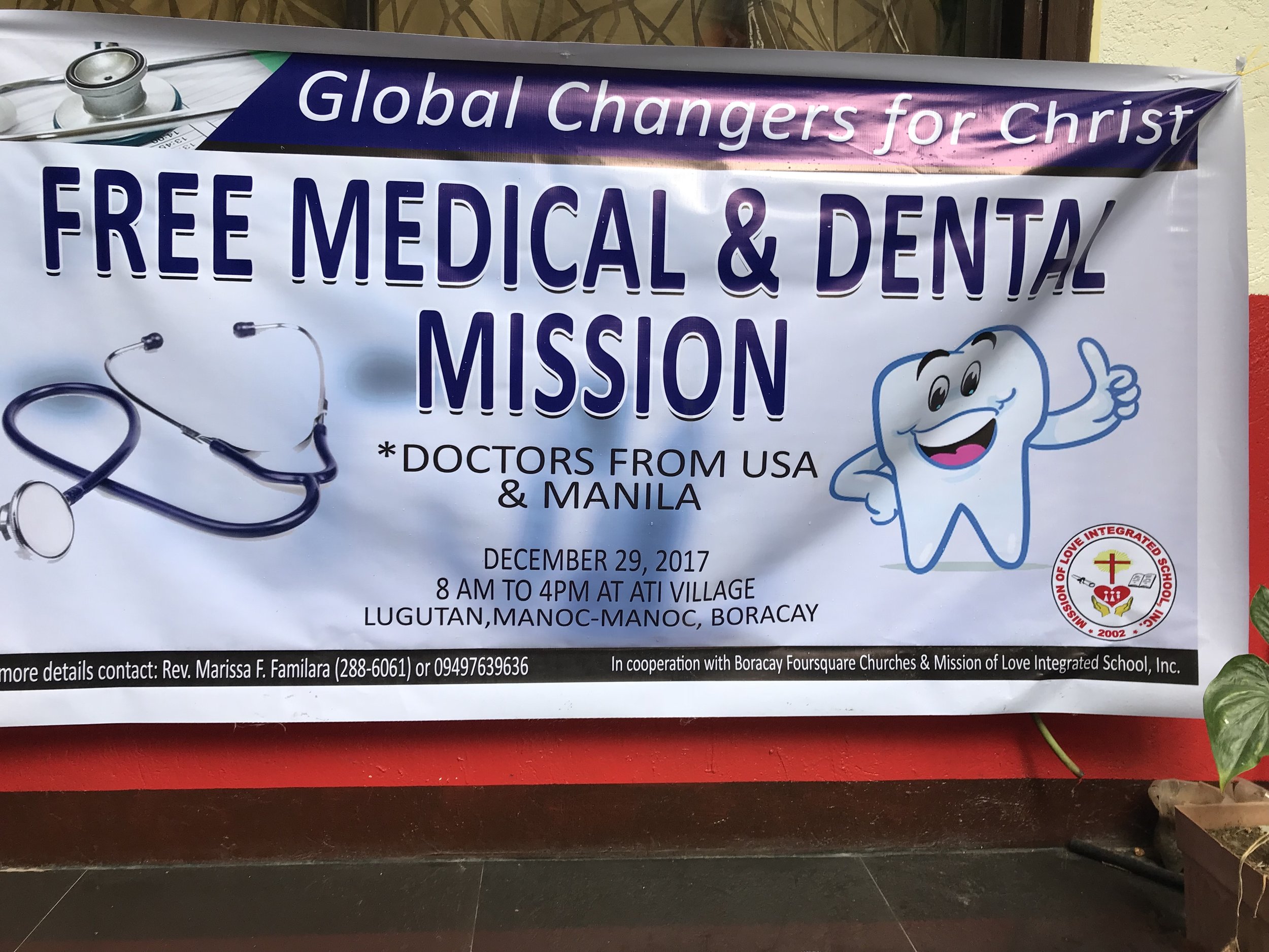  It was the vision of Grace Santos-Stutz to bring over fifty members of her family to their Philippine homeland to conduct a free medical and dental clinic to the Ati Village in Boracay, Philippines last December 