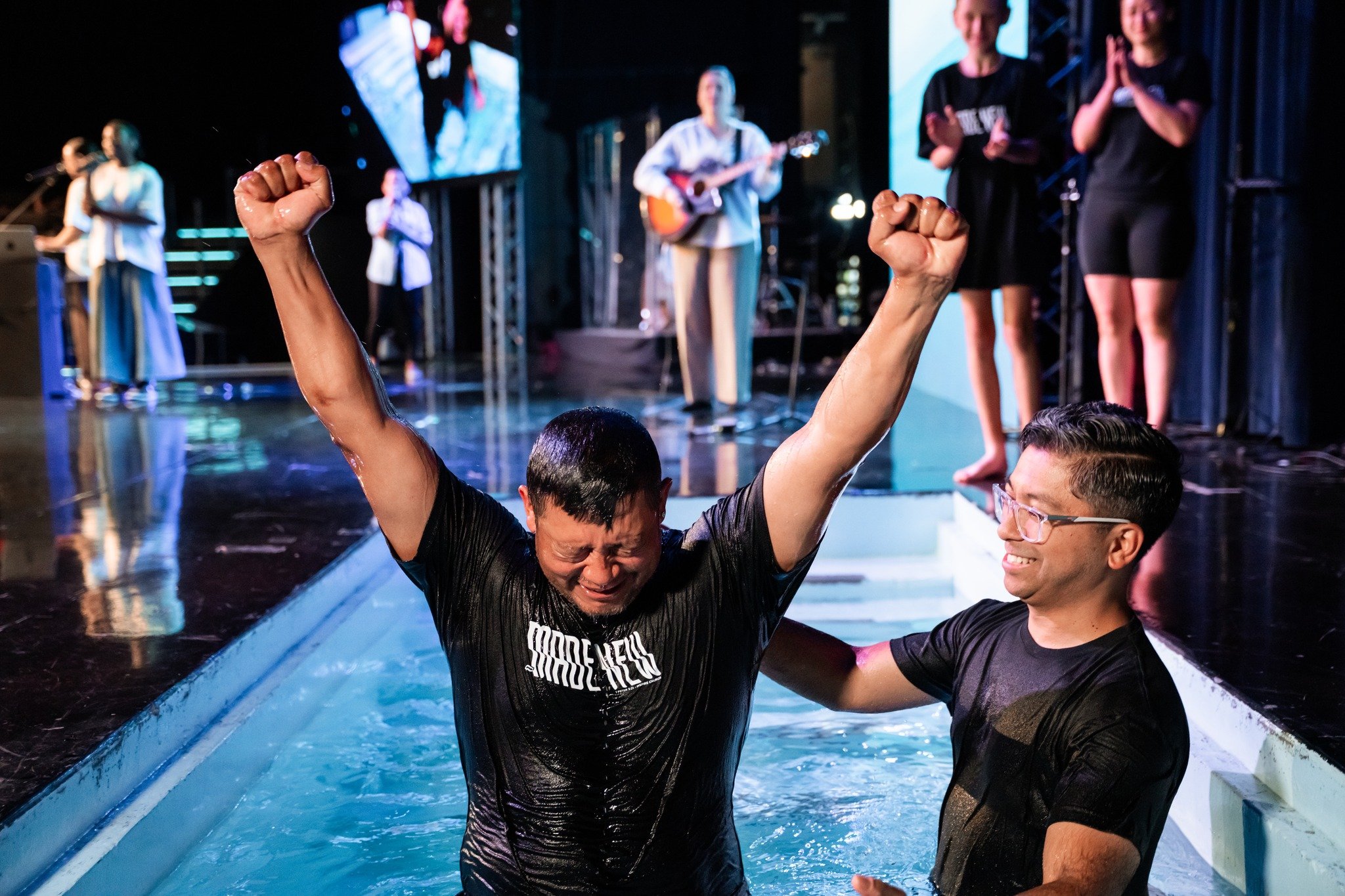 Best kind of Sunday! 💦 Our 6PM service was filled with powerful testimonies from those taking the public step of water baptism. Let&rsquo;s be praying for each of them this week as they start this new chapter!