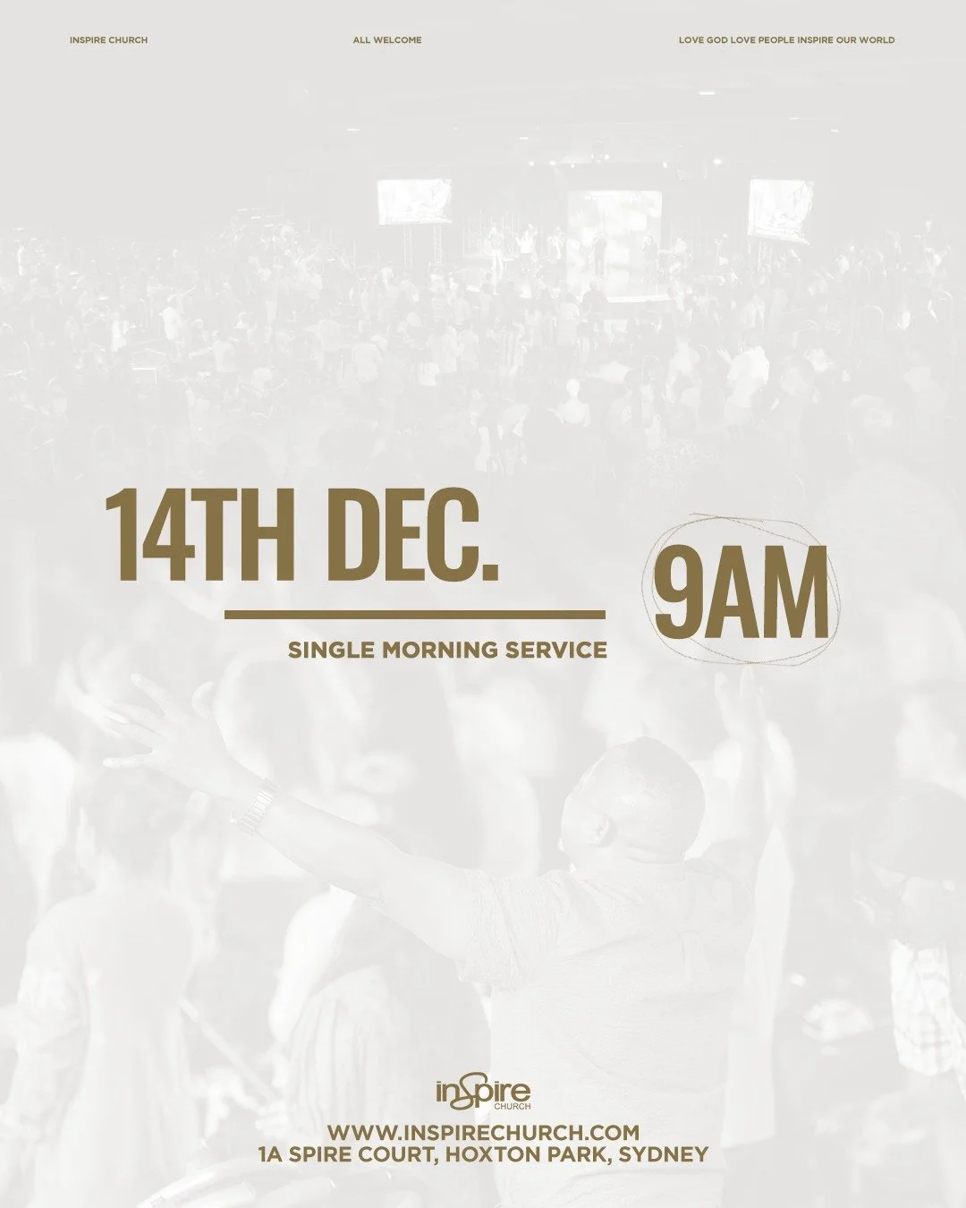 📣 Reminder: On Sunday 14th December, we&rsquo;ll have one combined service at 9AM only. Come together with the whole church family, and then continue the celebration with the Christmas Production shows later in the day! 

Sunday 14th December:
Servi