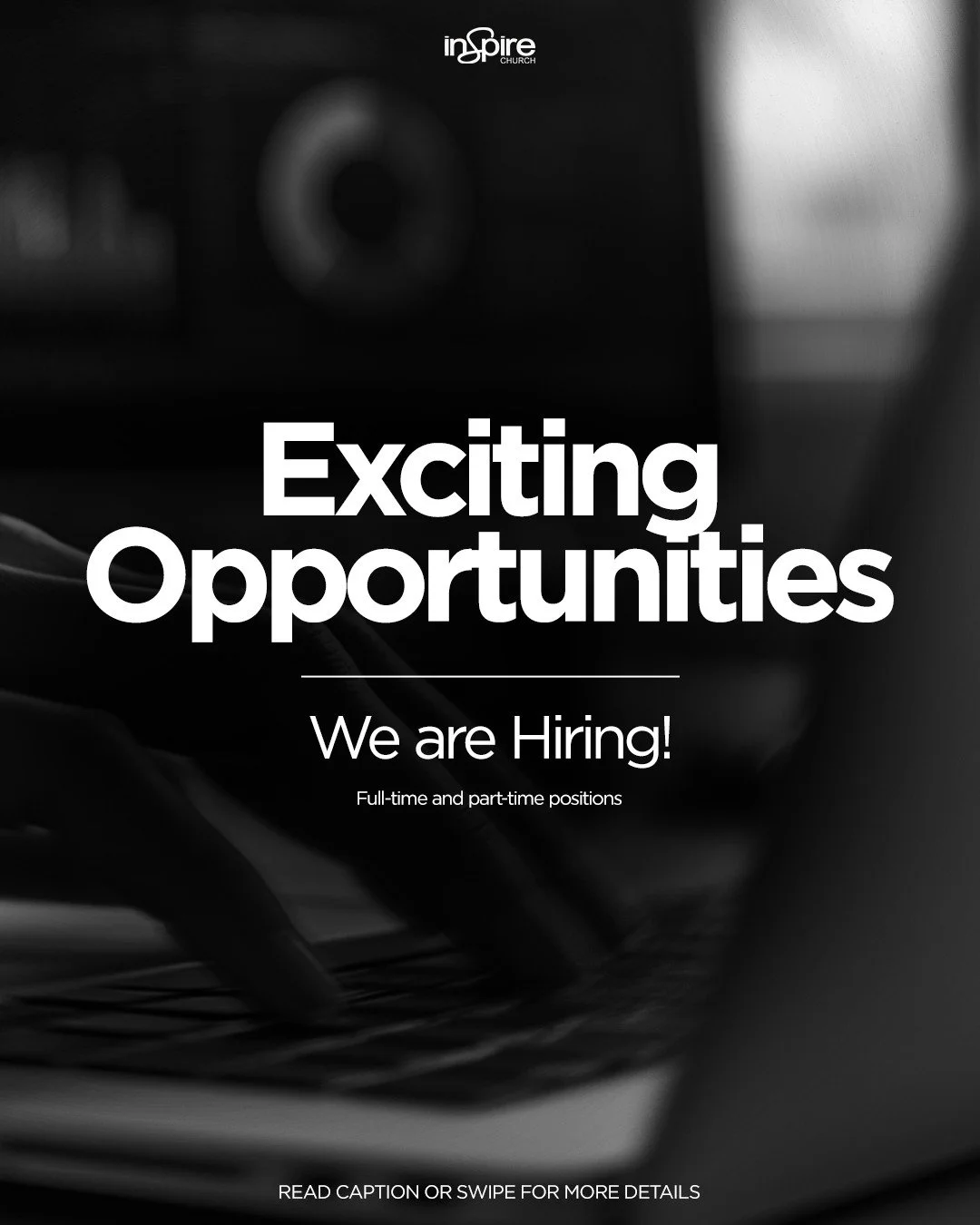 Exciting Opportunities at Inspire!

We're seeking passionate and skilled individuals to join our team in part-time and full-time roles. Be part of a dedicated team, support the mission, shape our community, and make a lasting impact. Swipe to see.

?