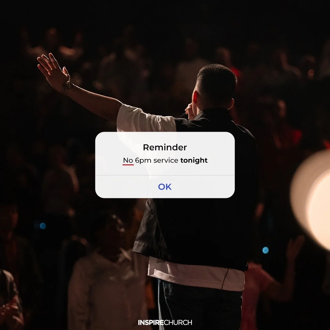 Reminder: There&rsquo;s no 6PM service tonight, the 28th Dec.
We look forward to seeing you at our other gatherings in the new year!