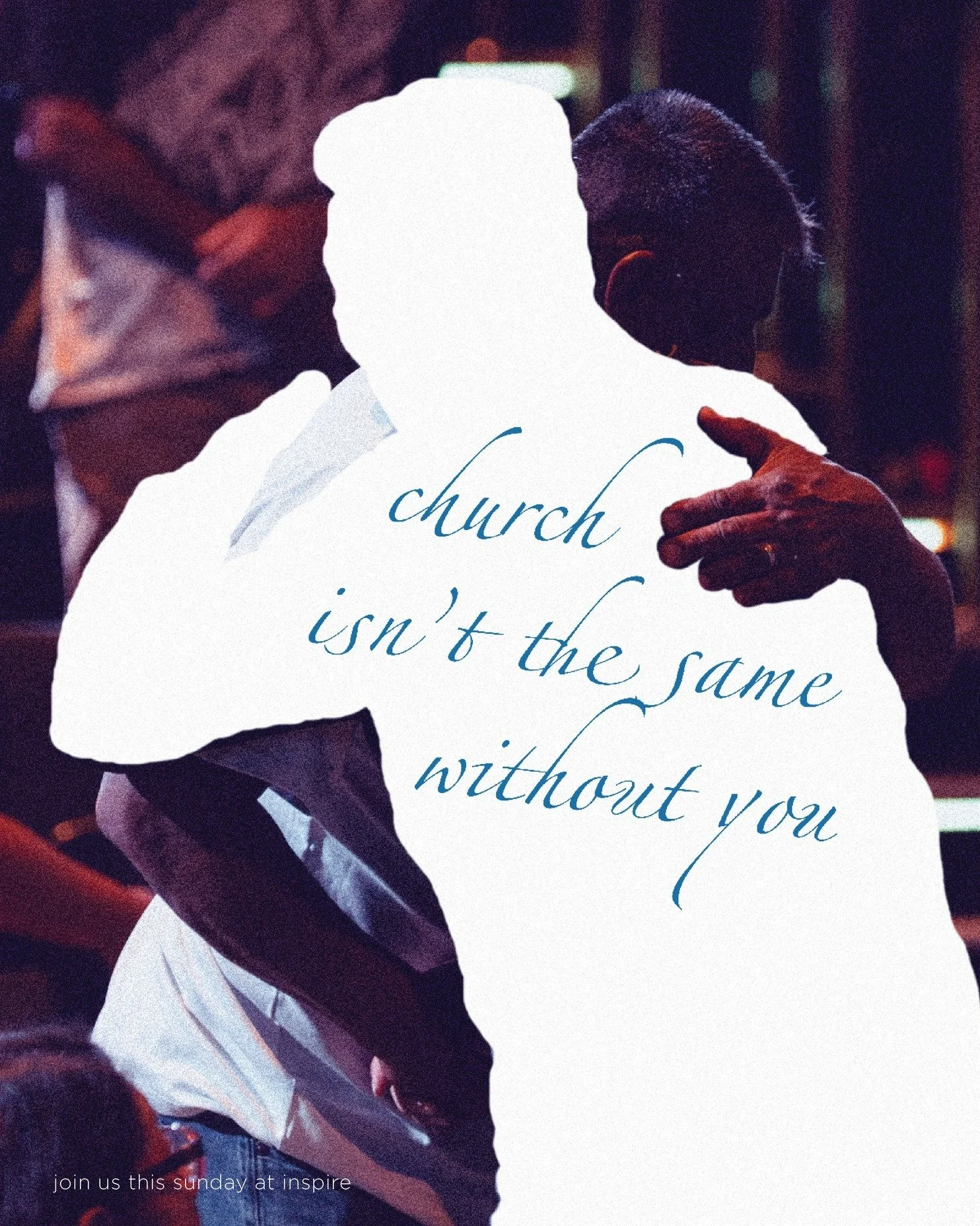 Not the same without you. See you soon!

In-Person &mdash; 1a Spire Ct.
9AM &bull; 11AM &bull; 6PM
&mdash;
Pre-Service Prayer Meeting
8:45AM &bull; 10:45AM
&mdash;
Church Online.
9AM &bull; 11AM &bull; 6PM (AEST)
inspirechurch.com