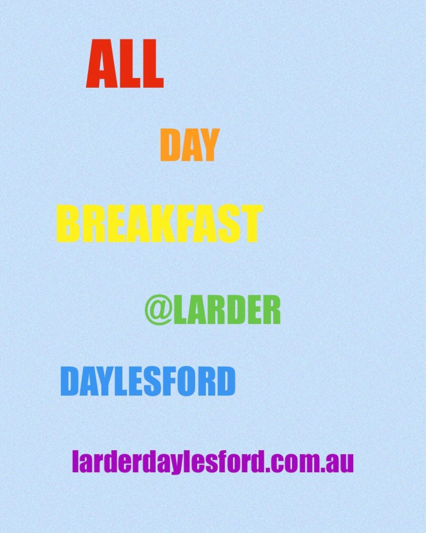 Seven dayzz from 7:30am #alldaybreakfast #dinein #takeawayfood #takeawaycoffee #courtyard #cocktails #pancakesforbreakfast #bigbreakfast #happychillout #chilloutdaylesford #daylesford