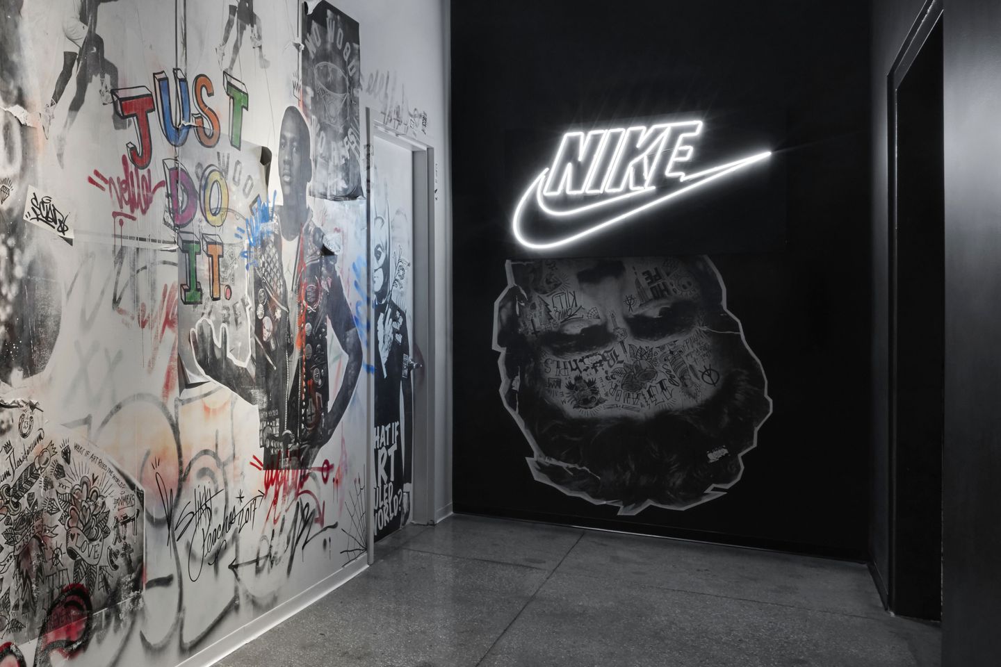 The outside of Nike's NYC Digital Studio located in Manhattan's Flatiron District. Here a team of engineers and designers dedicates its time to reimagining the point where tech and sneaker culture meet.