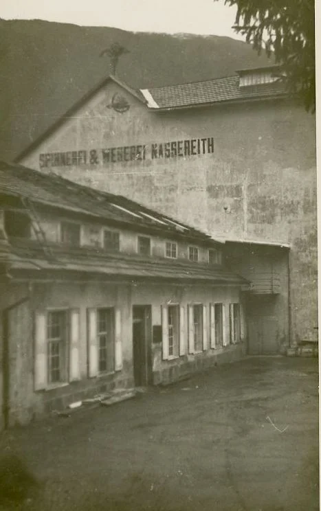 Die Baumwollspinnerei und Weberei Nassereith in Tirol. Seit 1927 im Besitz von Rudolf Kastner. Foto zw. 1938 und 1945 zur Verfügung gestellt von Familie Dittrich