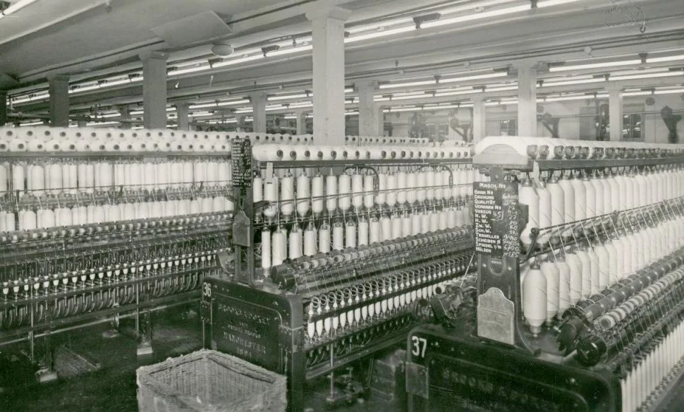 Spinnsaal in Thüringen Foto 1960er-Jahre zur Verfügung gestellt von Georg Kastner
