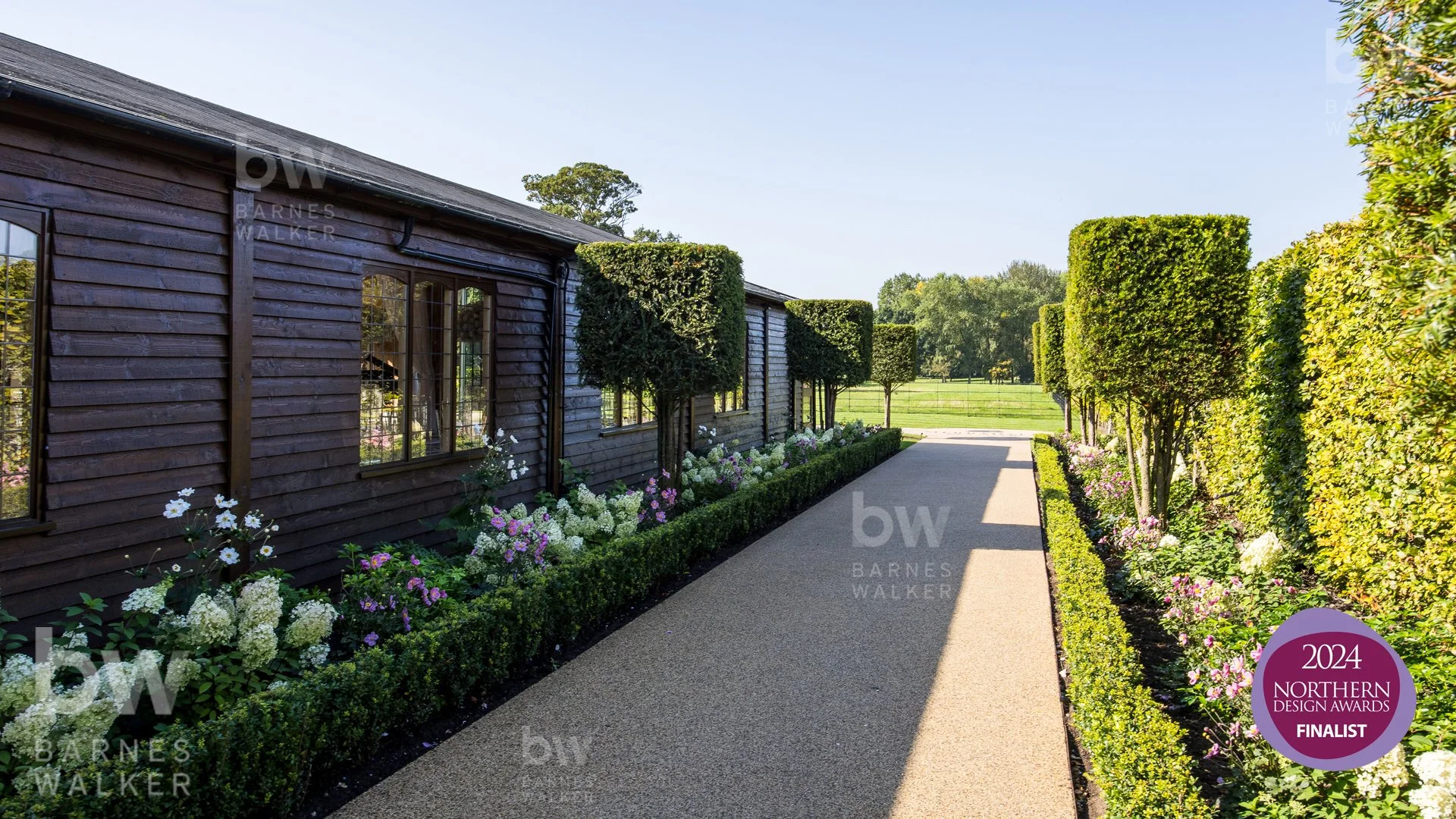 It's Northern Design Awards week and we're looking forward to attending the ceremony in Liverpool. 

Our project in the category of Commercial Landscape is Merrydale Manor, Merrydale Manor is a highly successful wedding venue in Cheshire. Set within 