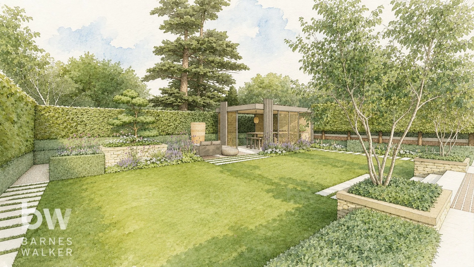 Progress on this exciting Cheshire Project is moving at pace, with completion in a few weeks 

Highlights include: bespoke water feature, unique garden room and outdoor kitchen, stunning stone paving and walling, floating steps and architectural plan