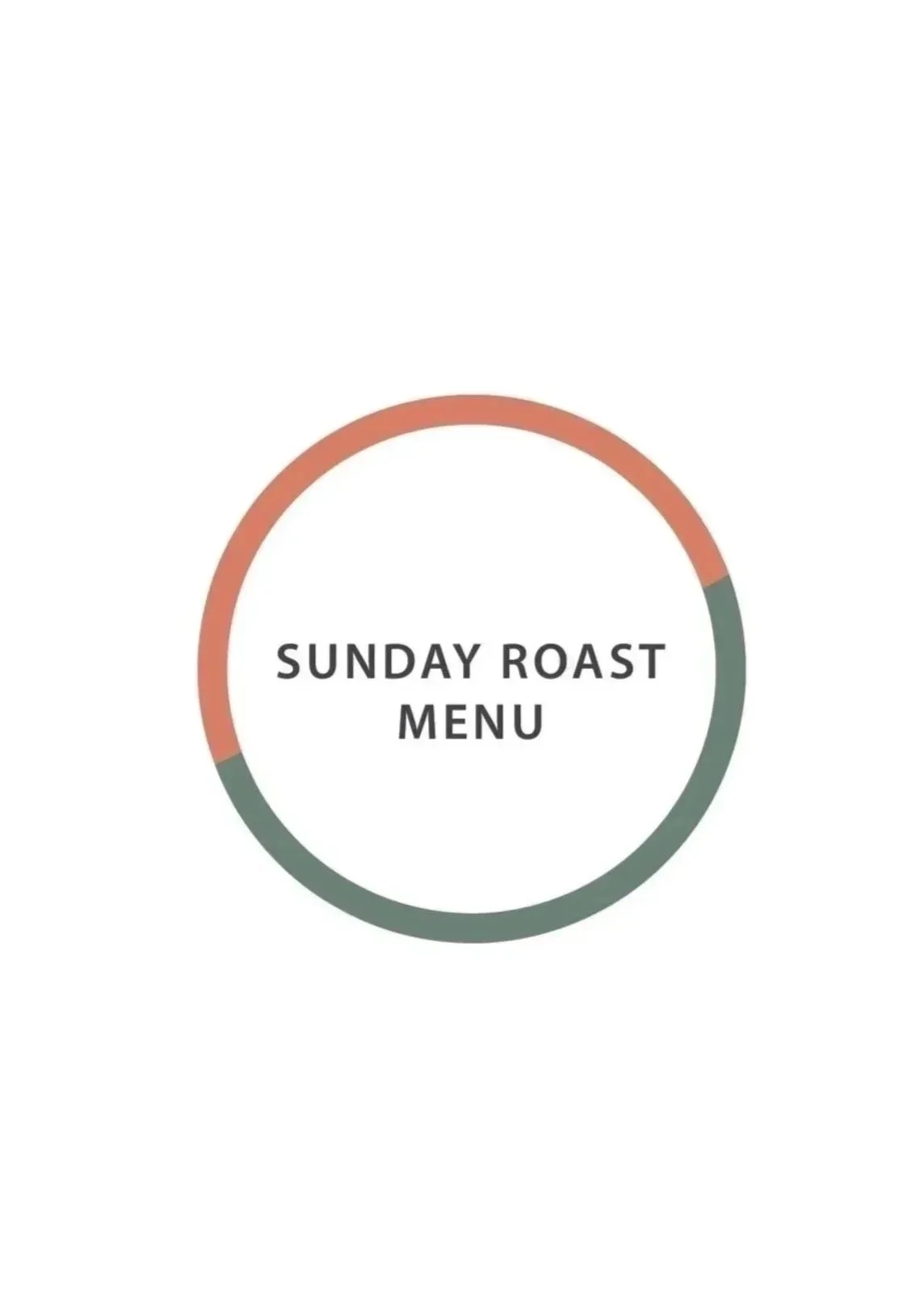 Sunday Roast Menu