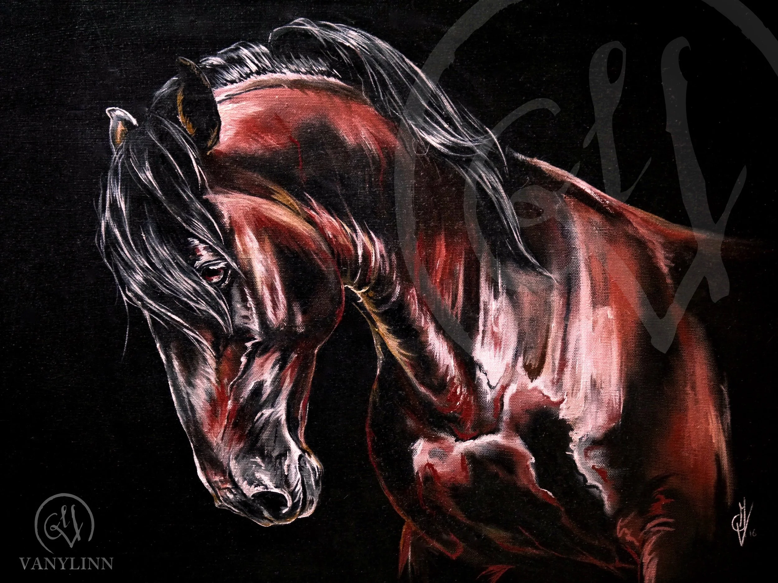 L'intrigue horse oil painting.jpg