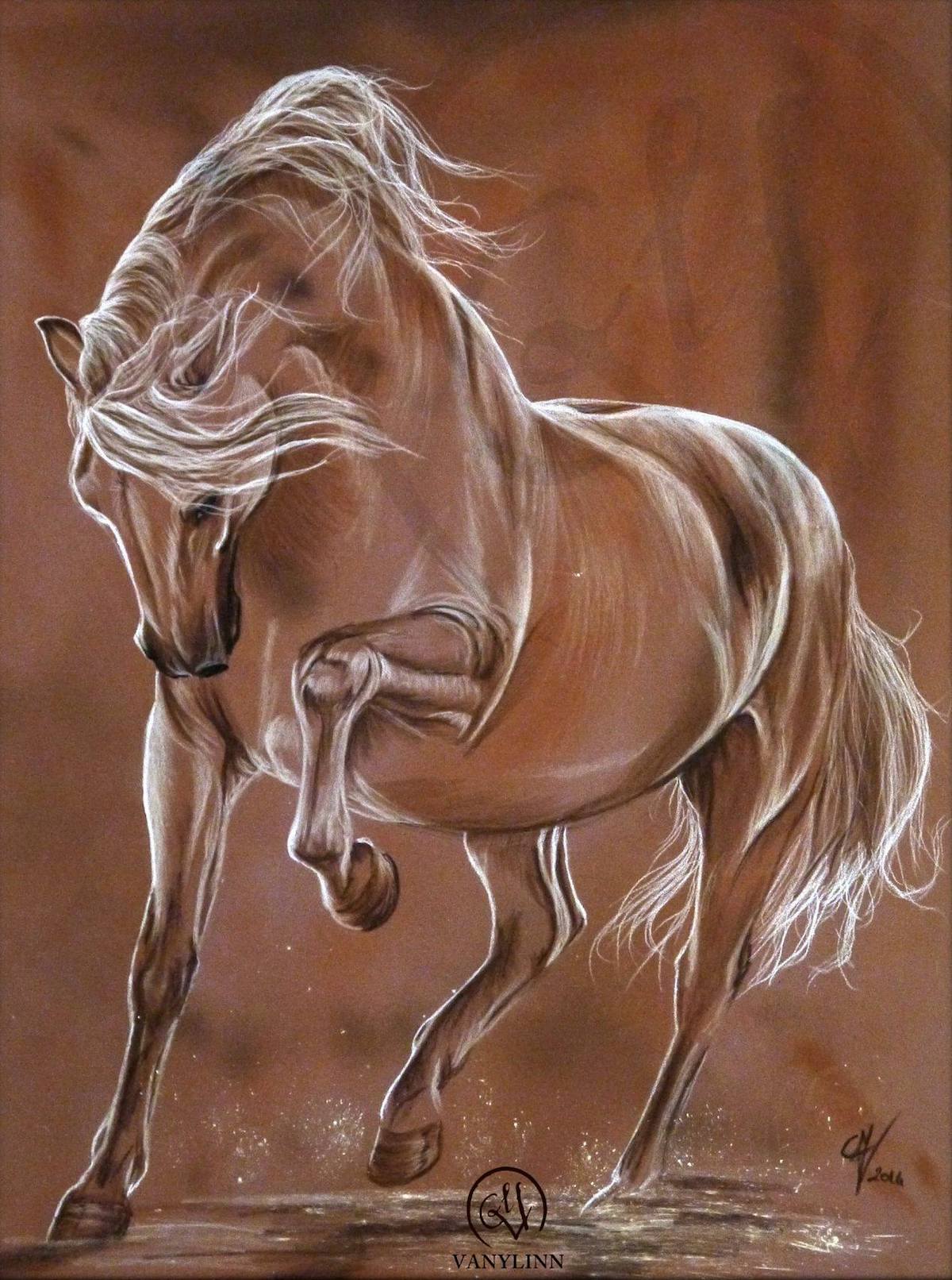 Dance horse dressage pastel sketch light.jpg