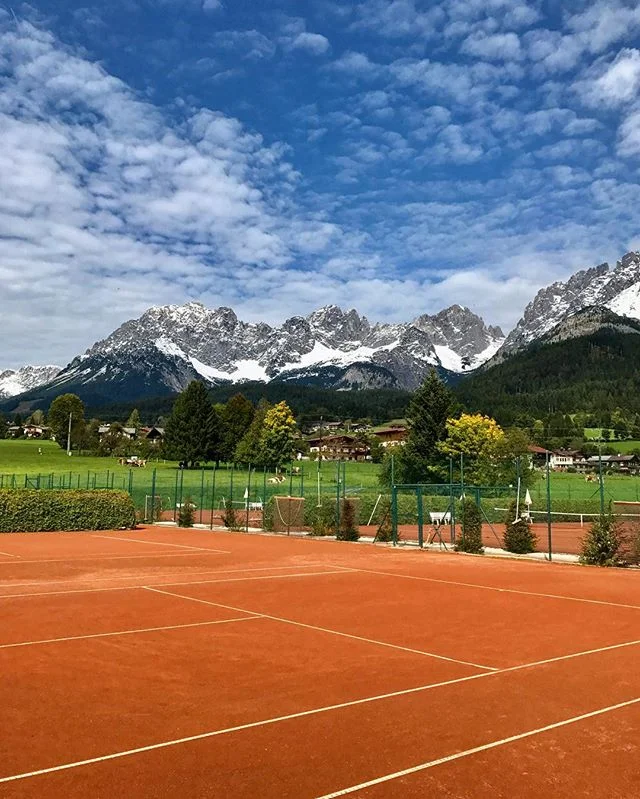 Last day at Stanglwirt and it's the best weather we've had all week. 😍☀️🎾