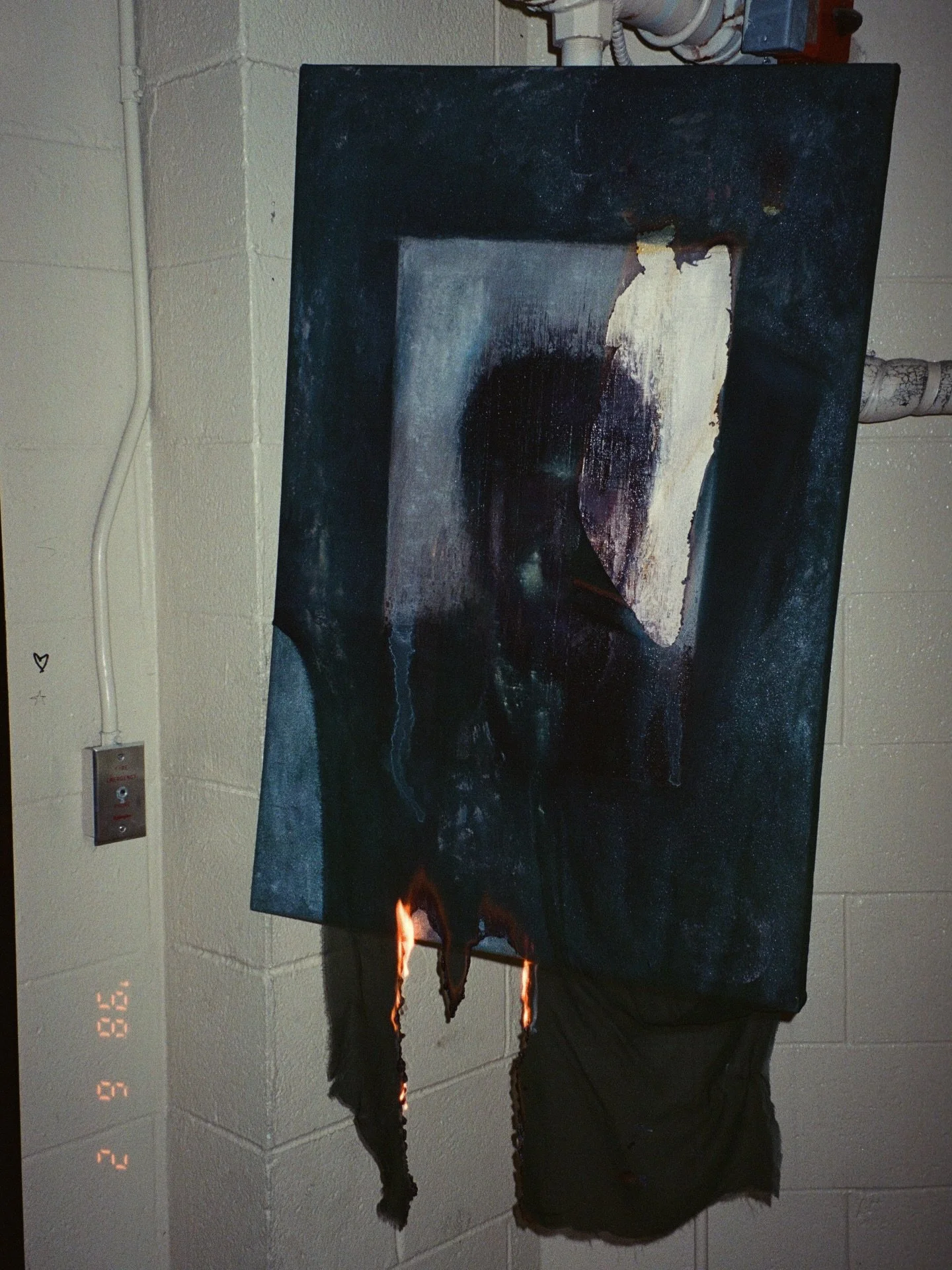 painting aflame