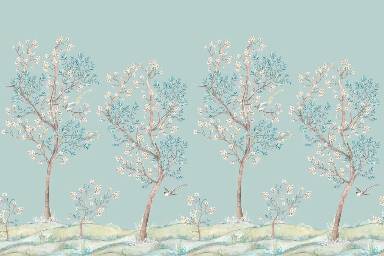 Hillside Panels On Clay Coated Paper Wallpaper House Of Harris