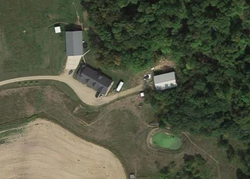 A 2018 satellite photo from Google Maps of the property Vanderboegh sold in 2014. The lagoon can be seen on the lower right side.