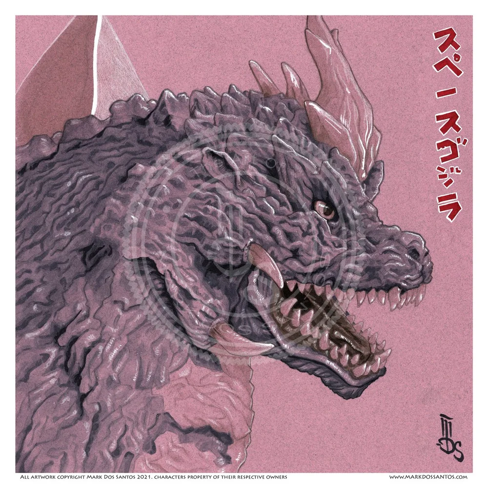 Original Art: Kaiju Glamour Shot SPACE GODZILLA — Mark Dos