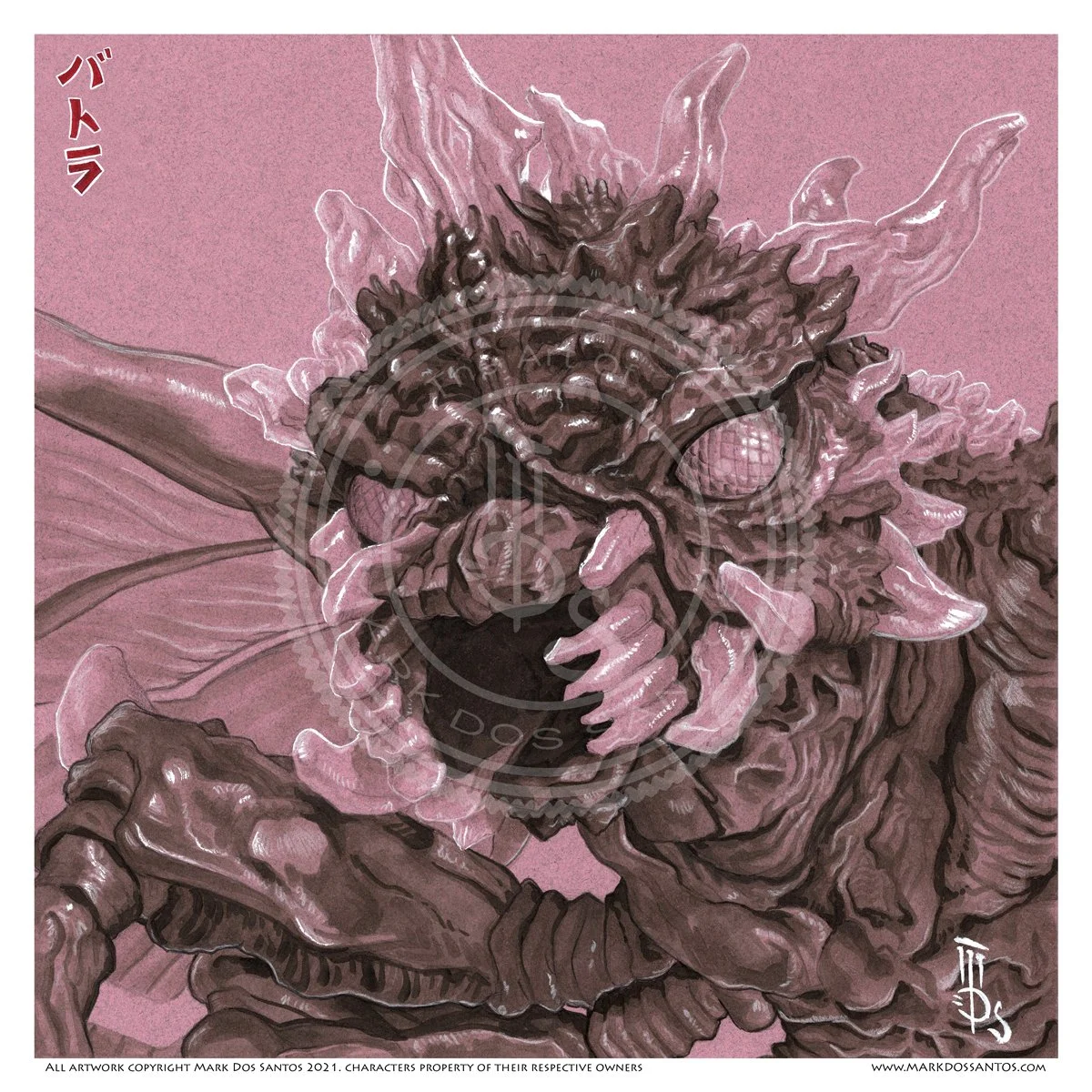 Original Art:  Kaiju Glamour Shot - BATTRA