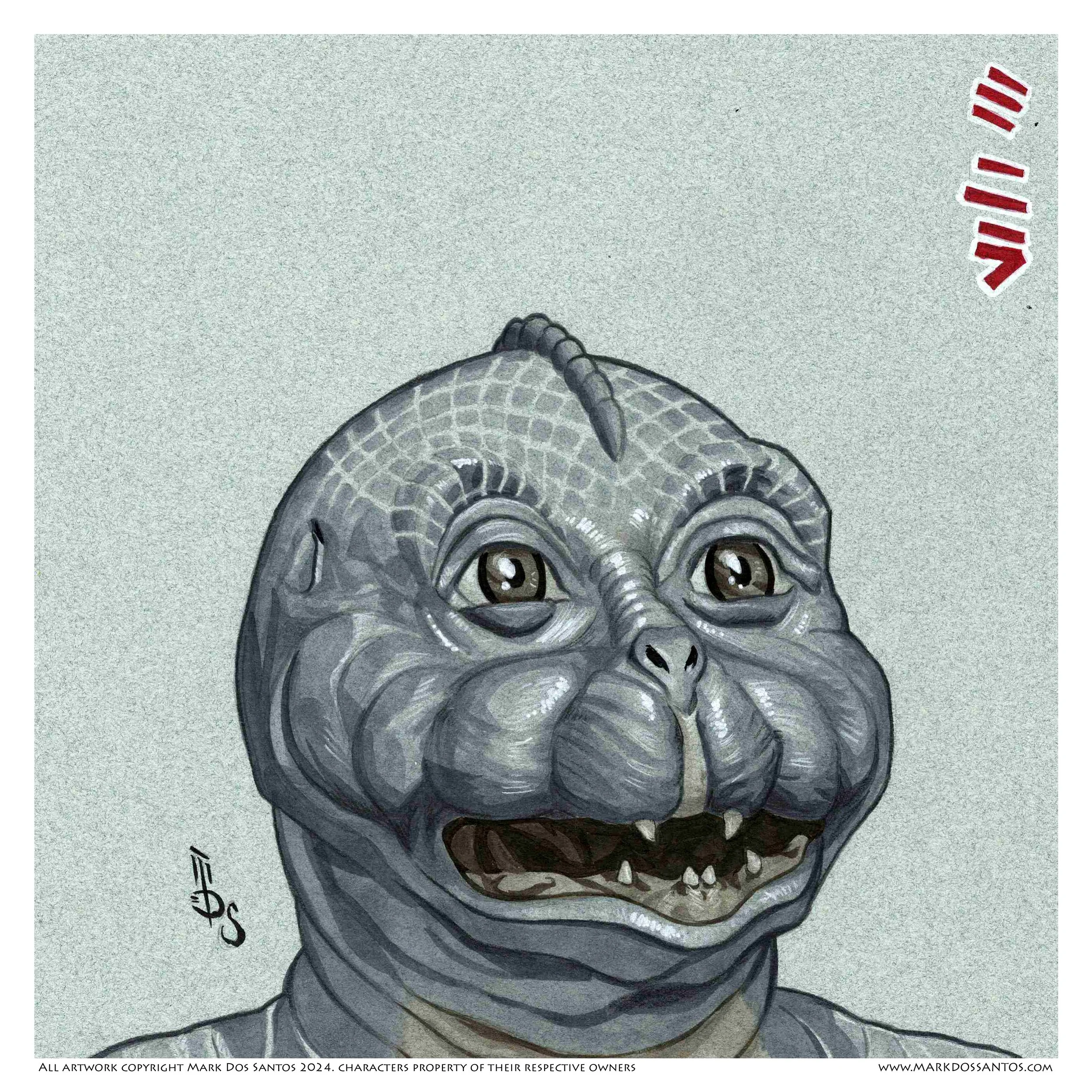 Original Art:  Kaiju Glamour Shot MINILLA 2004