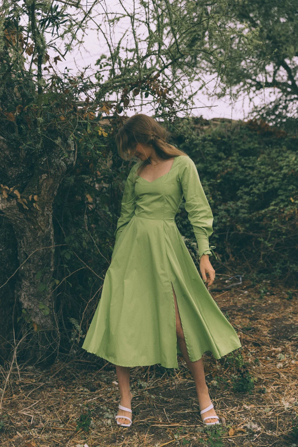 knee length dresses for ladies BABARONI Off The Shoulder Empire Bridesmaid Dresses Lime Green, Lime Green / US0 main image 0