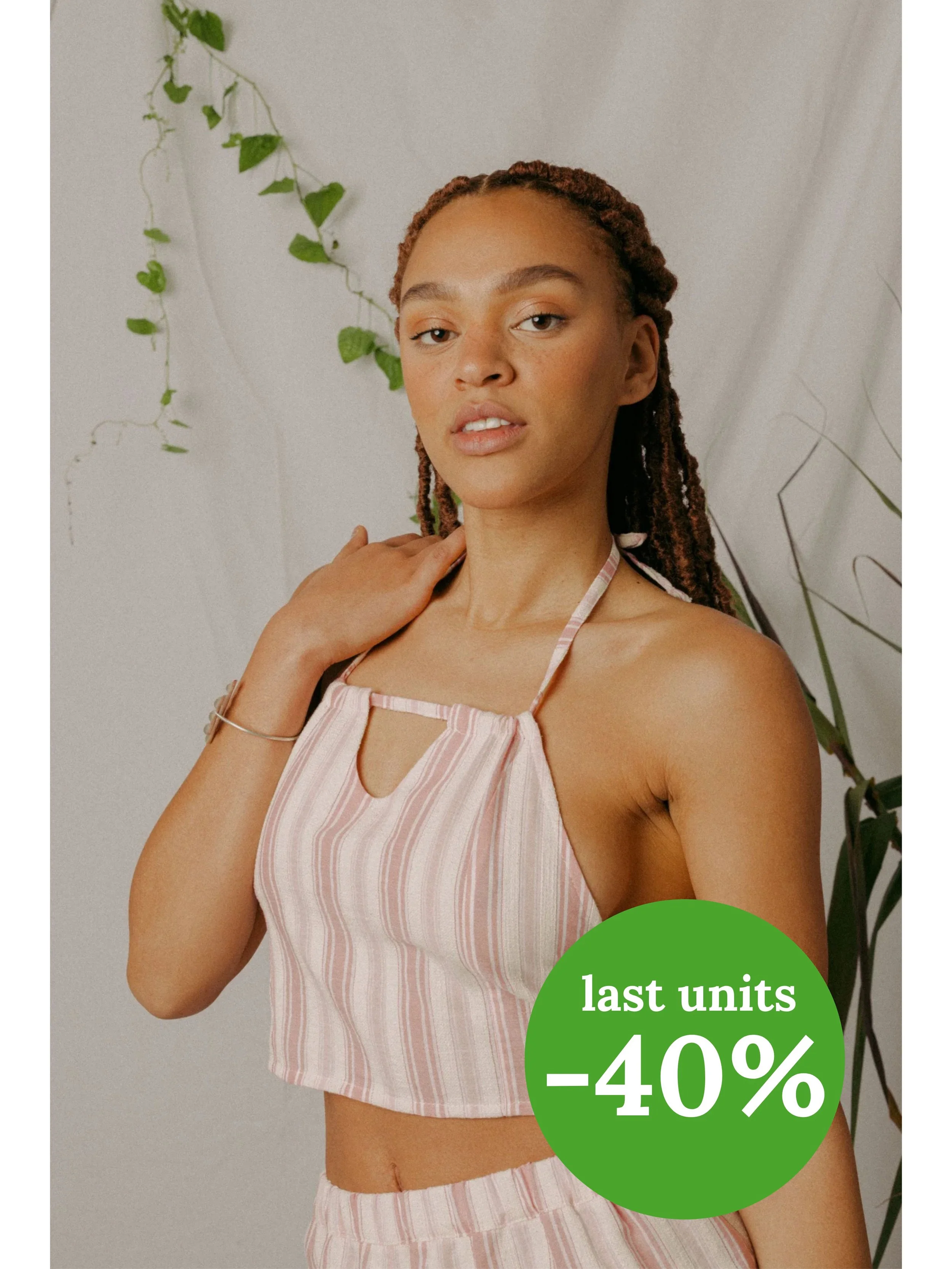 BLUSHER TOP - PINK STRIPES