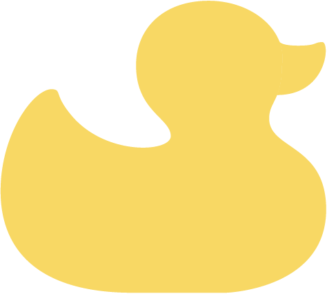 Un canard en caoutchouc jaune.