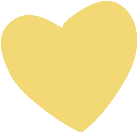 Cœur jaune stylisé sur fond noir.