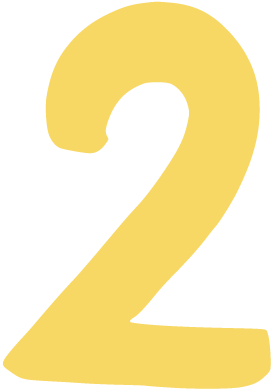 Numéro 2 en gros caractères jaunes sur fond noir.