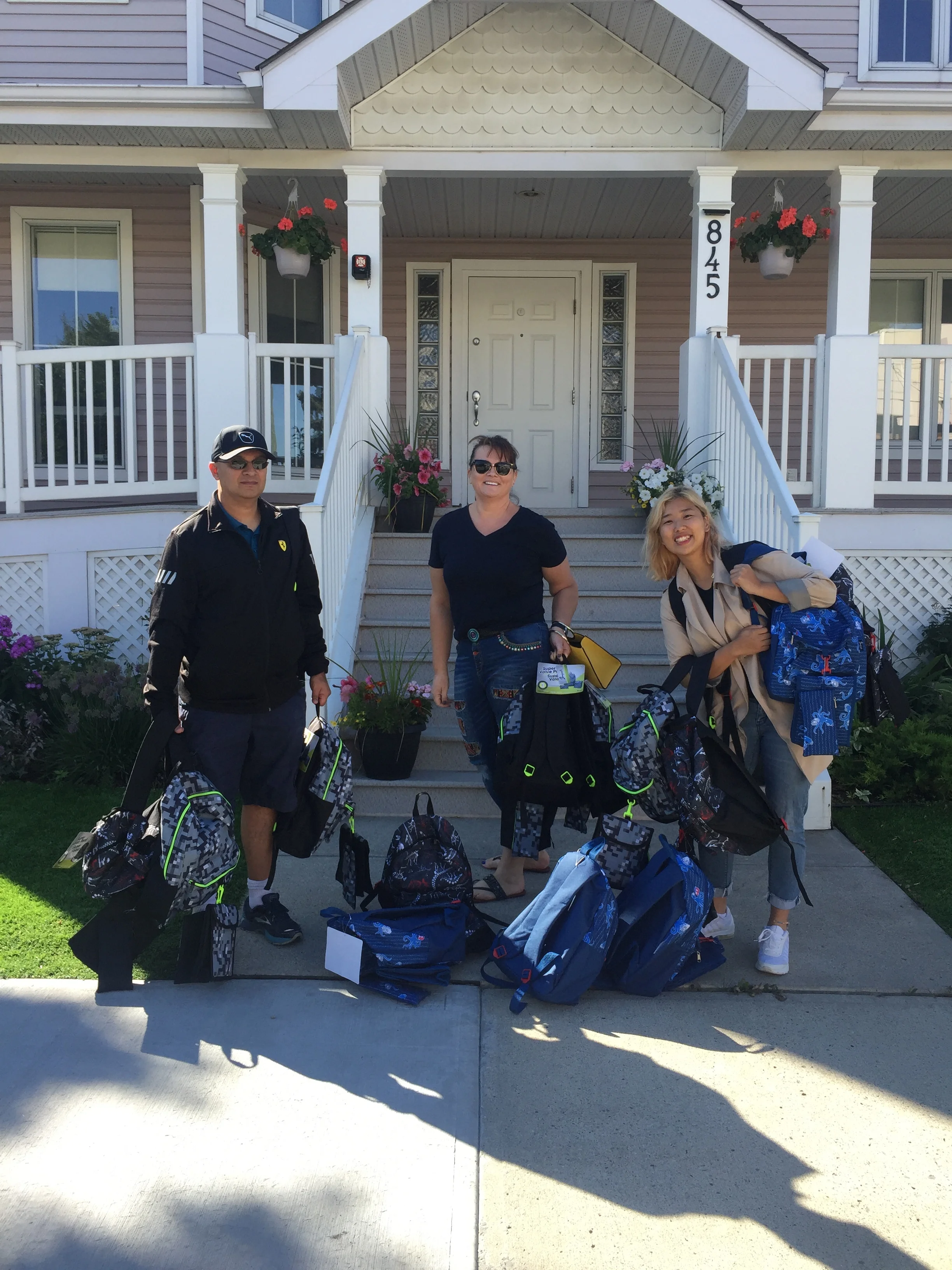 Starting the year off with a bang while donating back packs full of supplies to the Children’s Cottage.