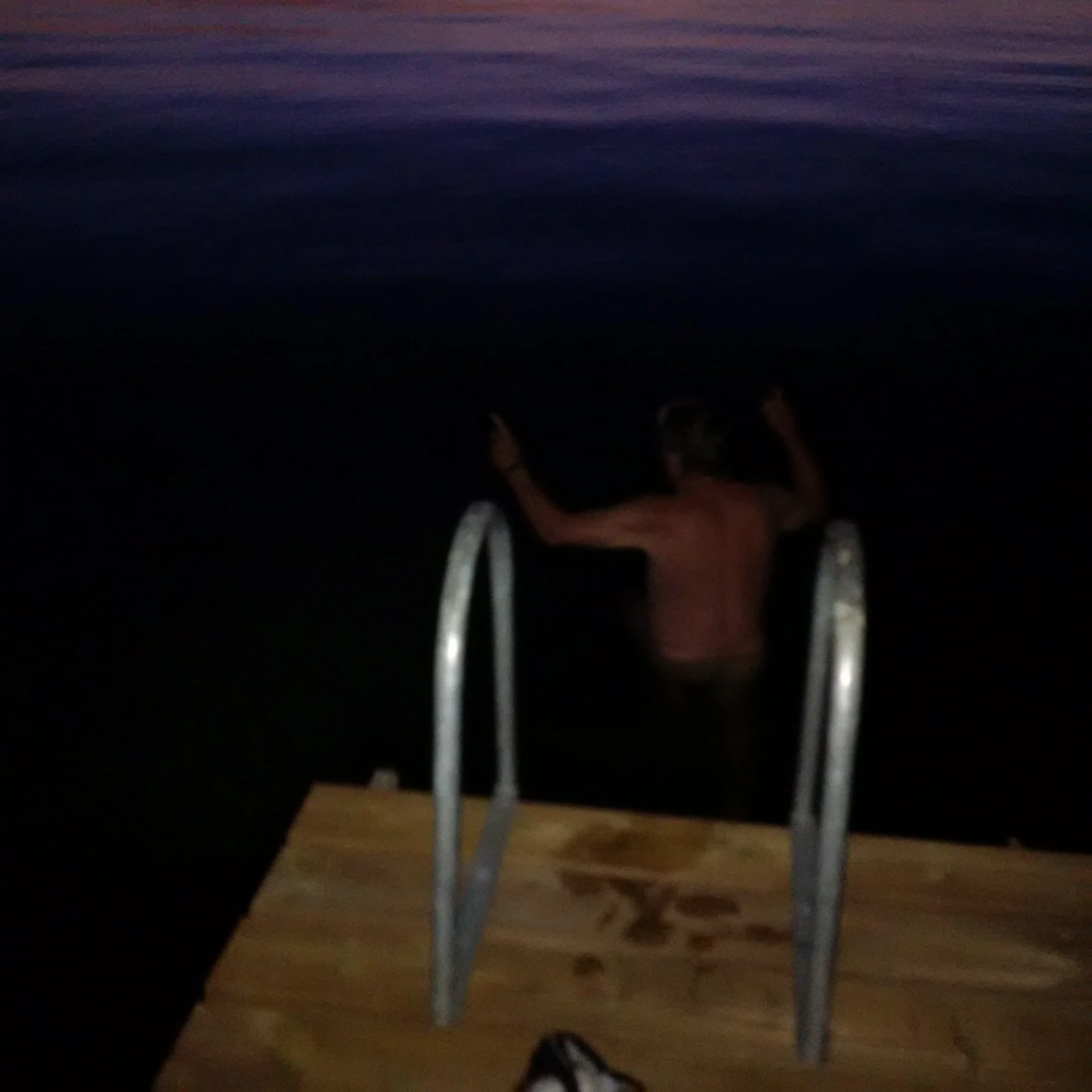 Perfect for a nighttime swim... I must confess, nudity on a warm night in a warm lake is about as good as it gets…I recommend it, if you’re comfortable with it, of course…and, forget the tie!