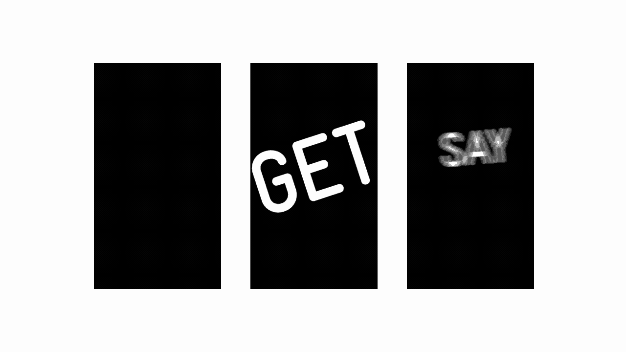 Inspired by vertical video on mobile, we developed a typographic system that could fill the 9:16 frame. Oversized typography could scale, bounce and fill your mobile screen, bringing a new visual identity to the Instagram platform.