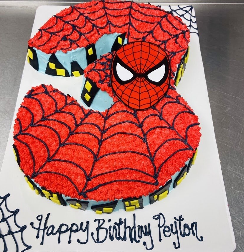 Spider-Man Number Cake