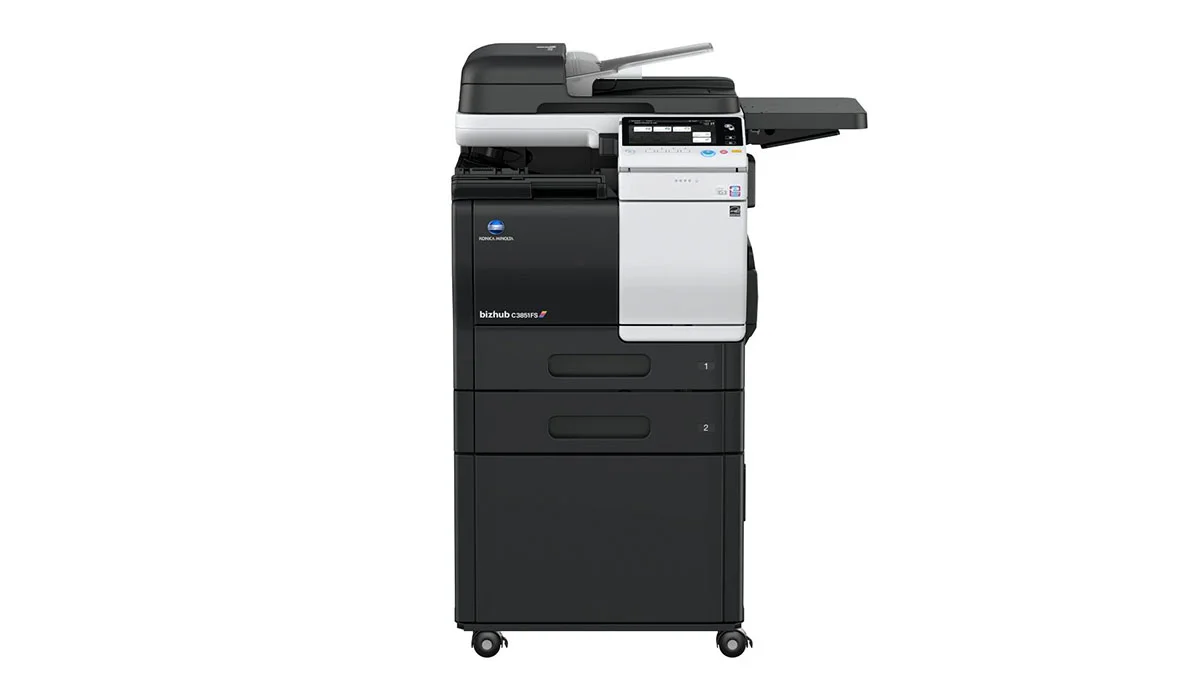 bizhub C3851FS studio picture PF-P13 DK-P03 WT-P02 Front RGB.jpg