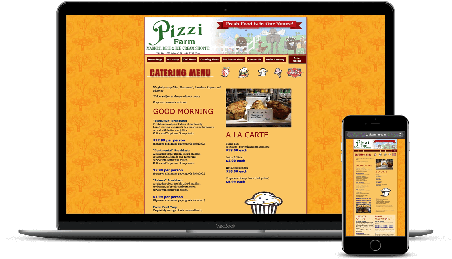 Pizzi Farm Waltham MA Grey Barn Media squarespace website small business catering before (1).png