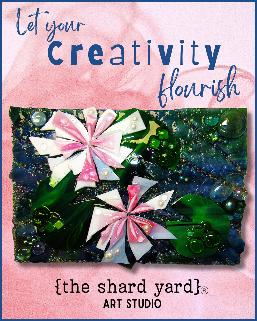 Advanced Water Lily Glass Art Piece