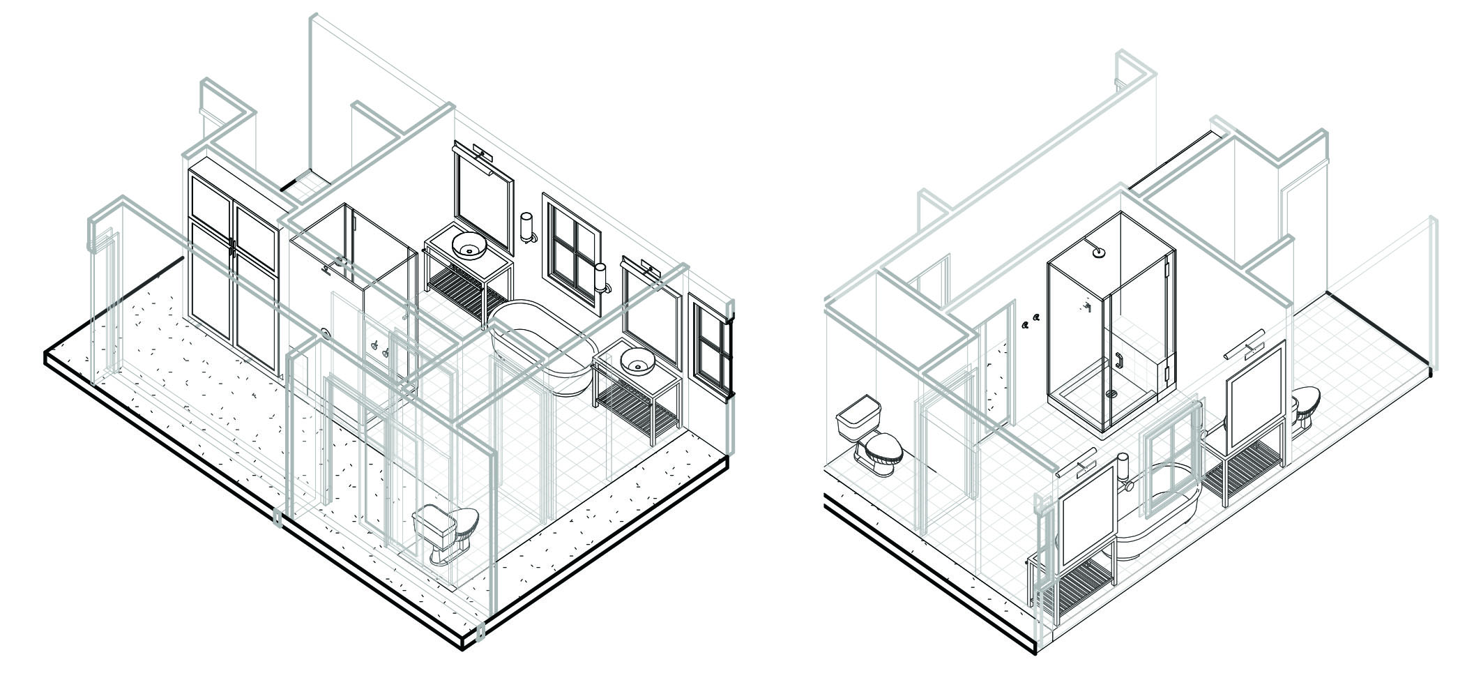 Axonometric - Master Bath
