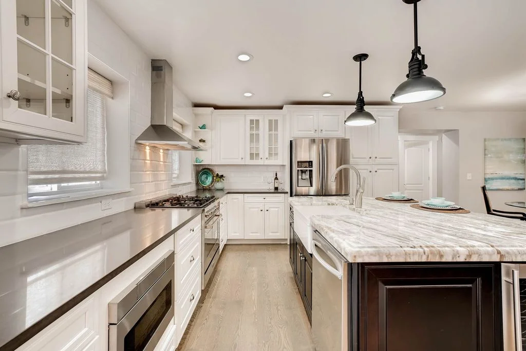 View of the new kitchen work space.
