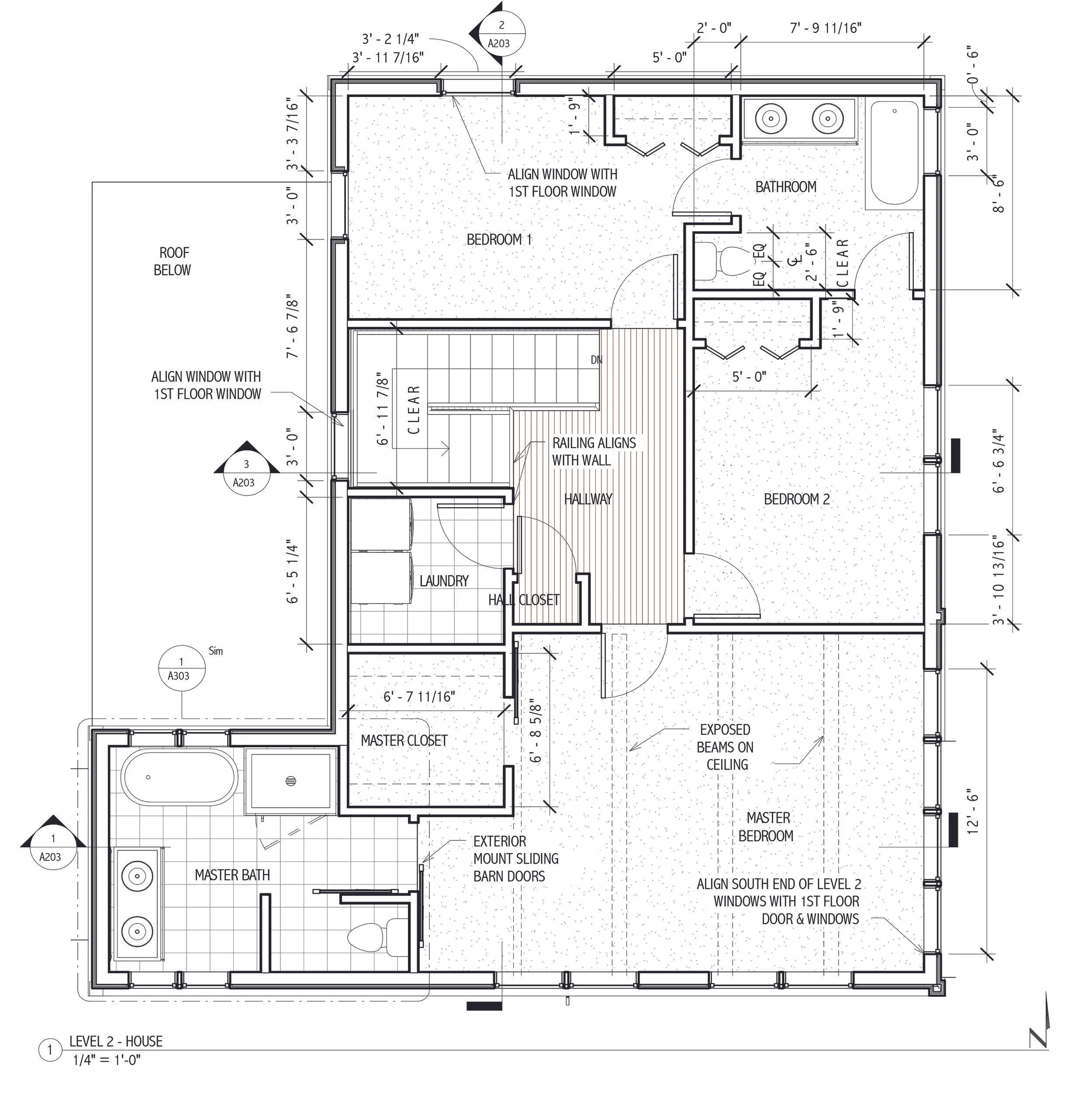 Second level floor plan.