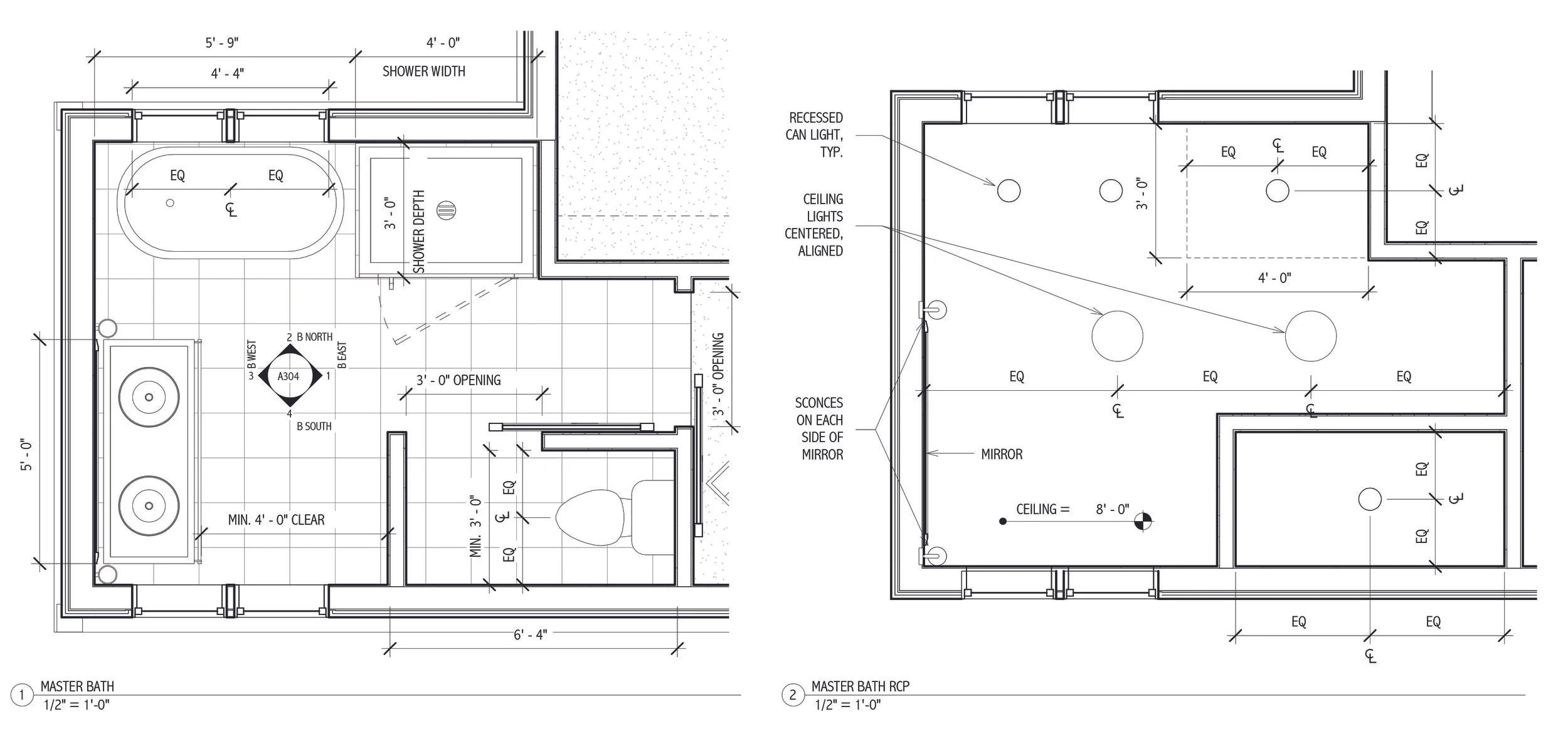 Master Bathroom Plan & RCP