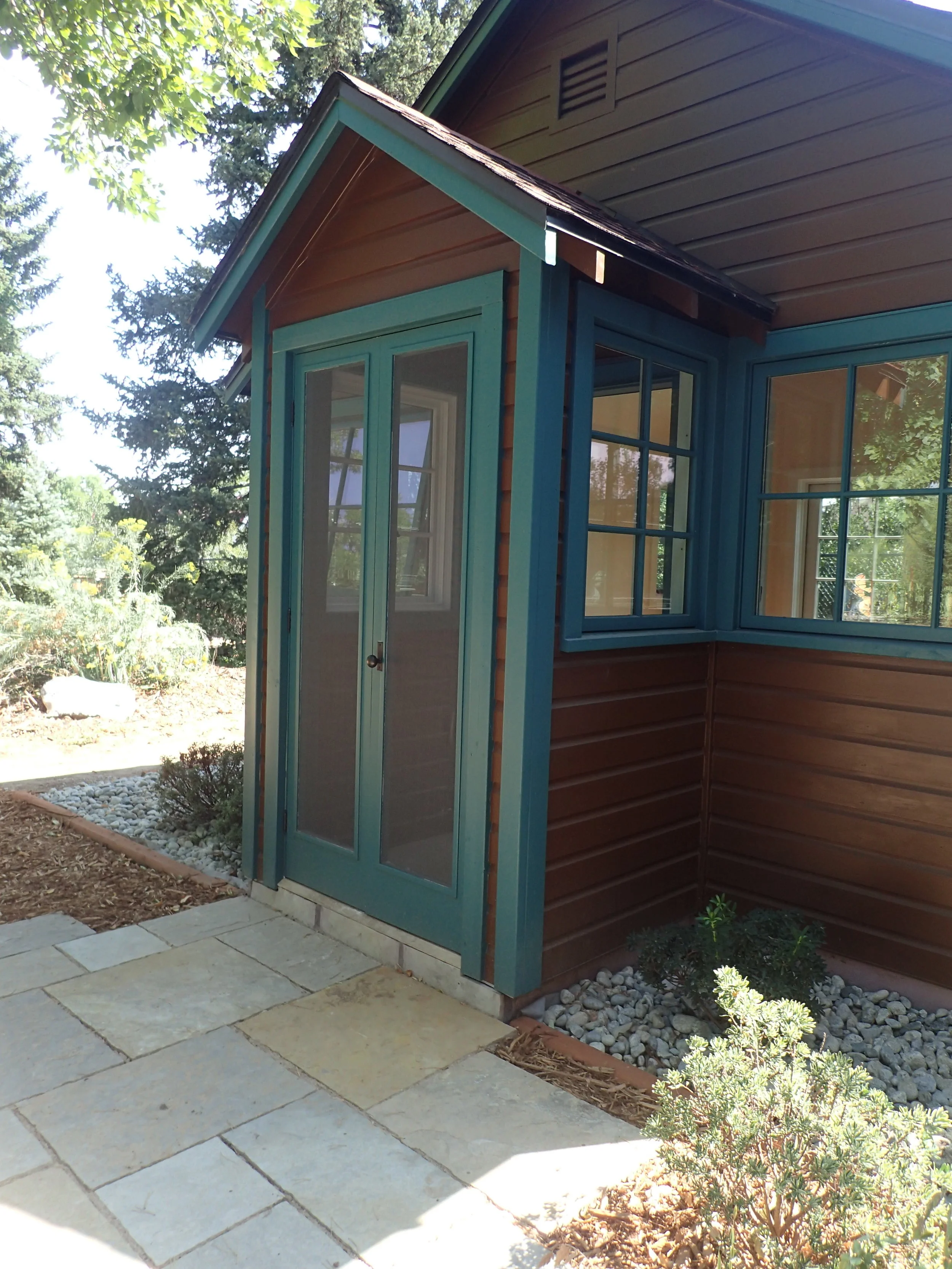 Exterior view of the main entry.