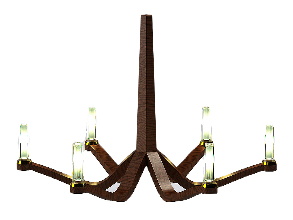 Giancarlo Studio Furntiure Lydig Chandelier Wood Lighting Light Walnut.jpg