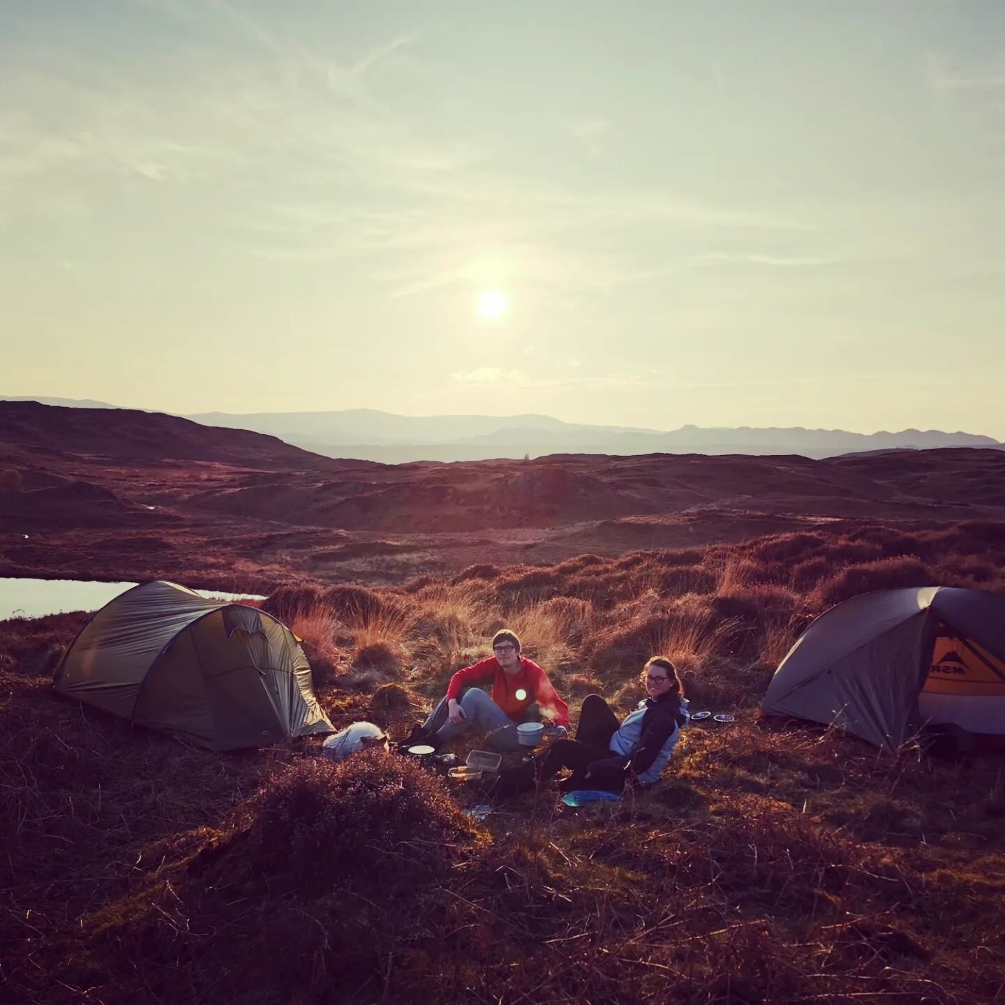 Lovely days hiking in the lakes, slightly wet morning up Coniston Old Man and after a pint and the sun come out found a great camping spot just as the sun went down. Bobby is completely zonked.