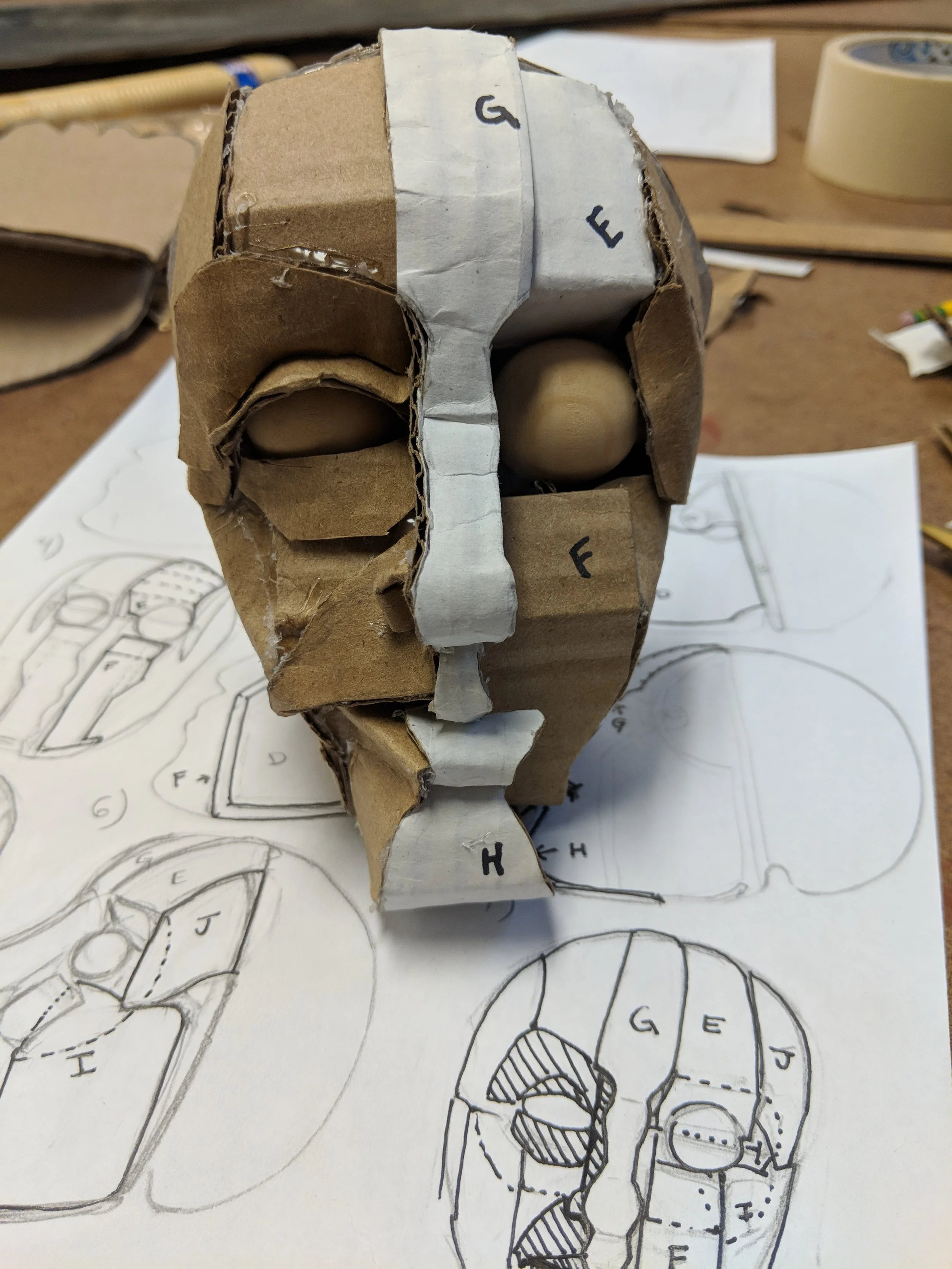 Cardboard head workshop