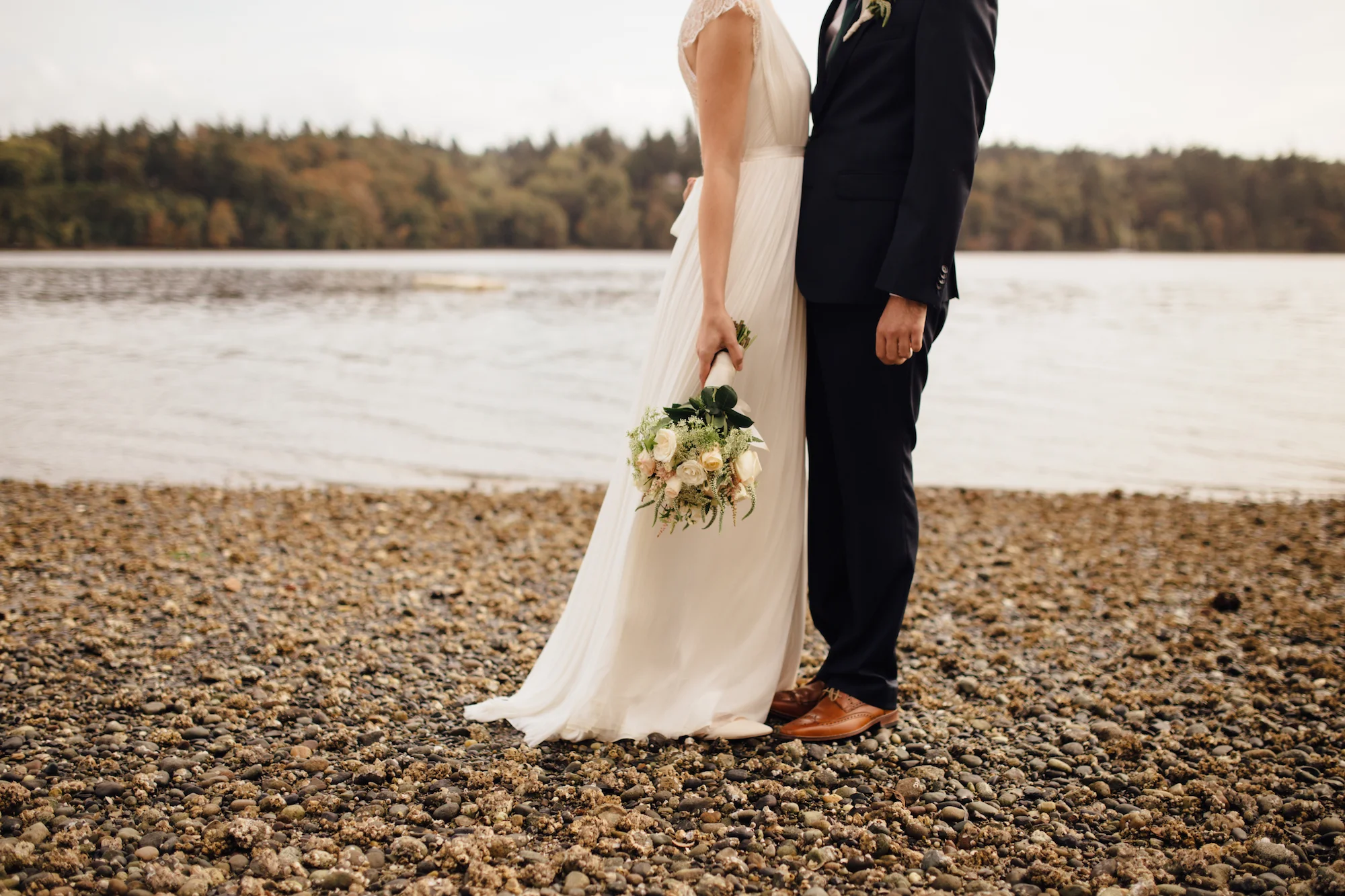 Bridal portraits on Vashon Island, Washington