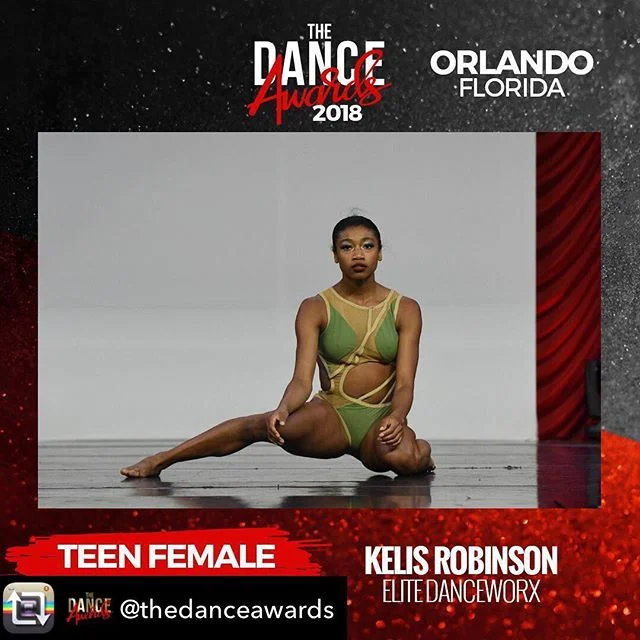 So proud of our Teen Female Best Dancer- Kelis Robinson! ❤️❤️❤️🎉🎉🎉Repost from @thedanceawards using @RepostRegramApp - Congratulations to our 2018 Orlando Teen Female Best Dancer - @kelisrobinsonn !! #breakthefloor #thedanceawards #tda2018