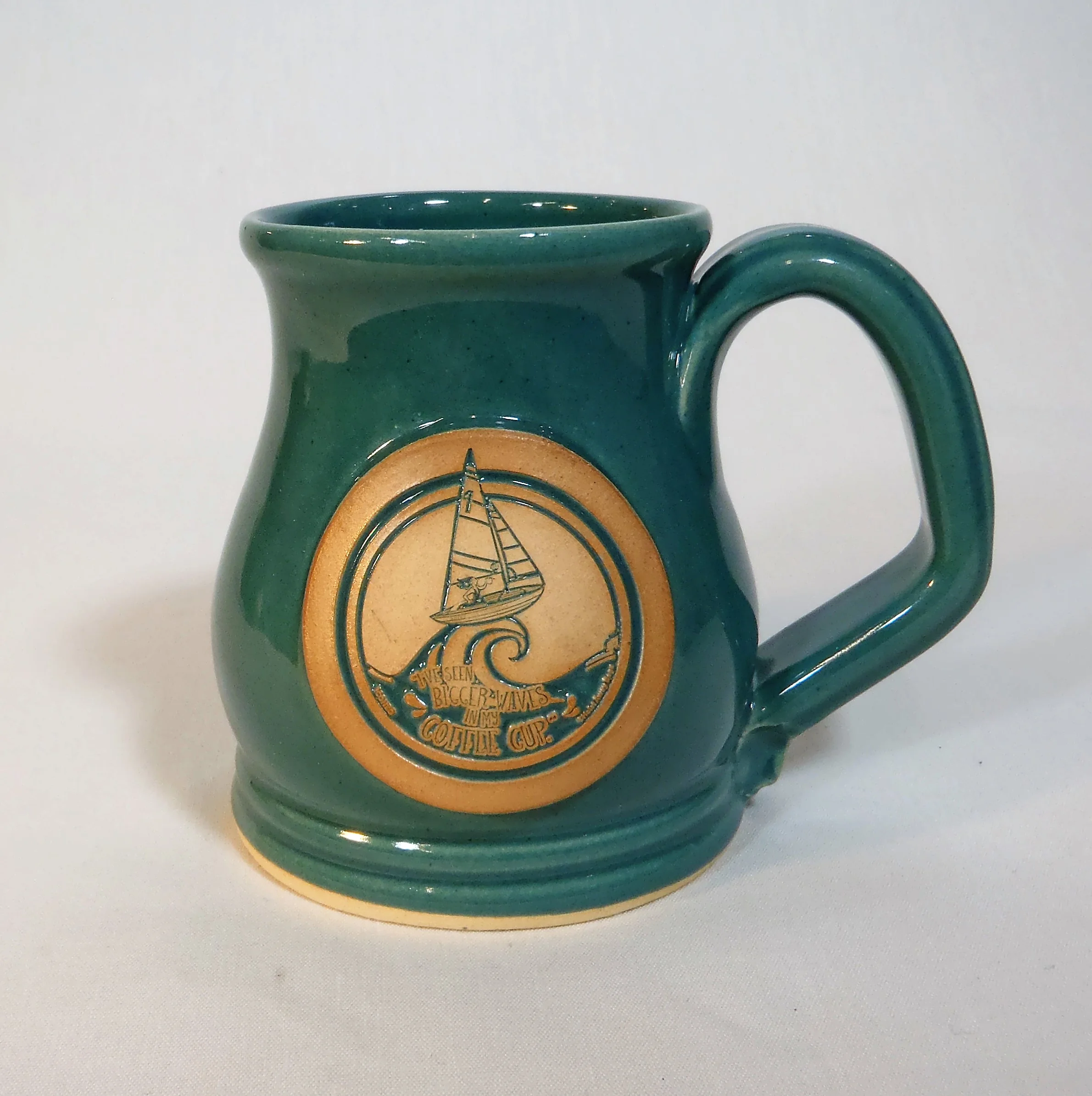 "Shiver Me Timbers" Stoneware Mug (Light Teal)