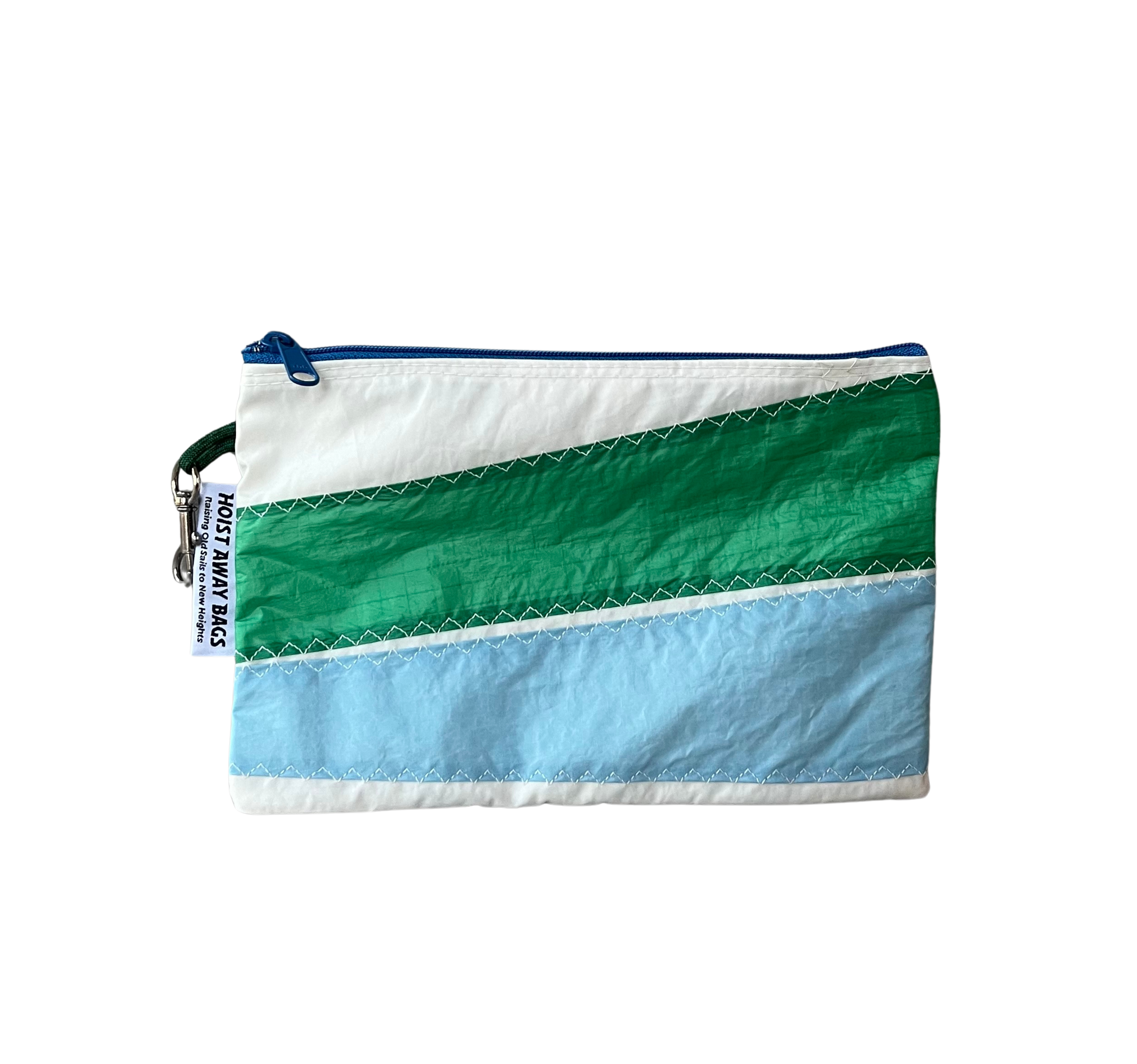CLUTCH SAILBAG: Kelly Green, Light Blue and Royal Blue