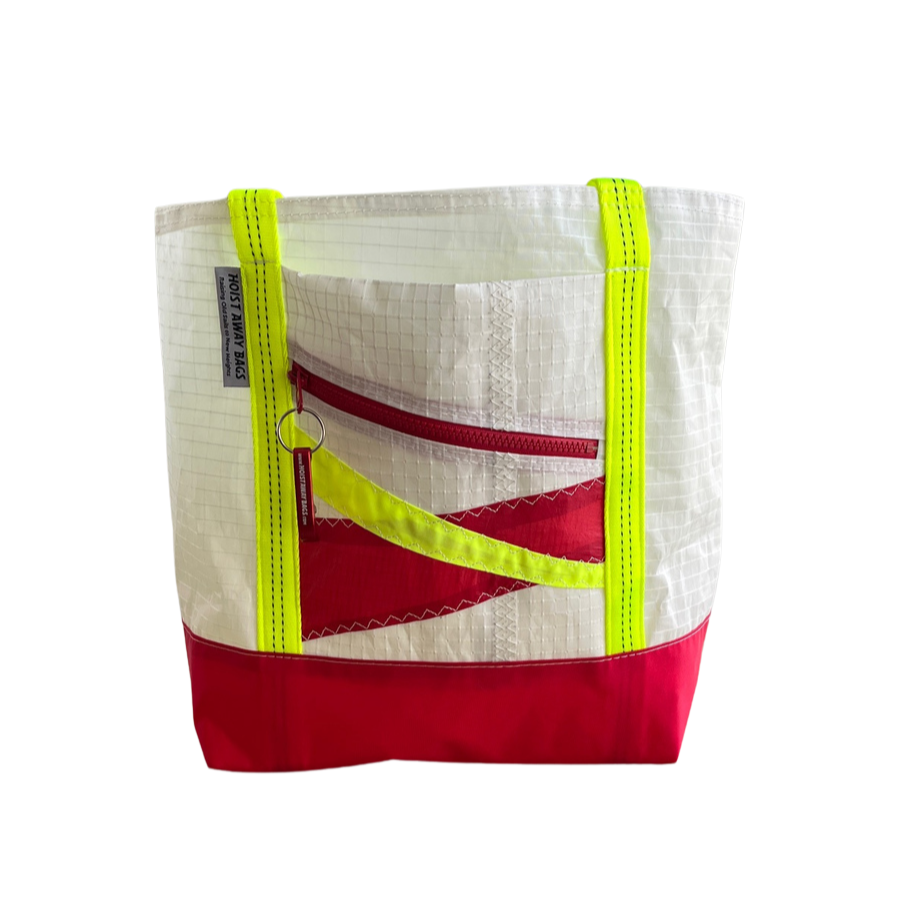 REEF SAILBAG (Small Tote): Red and Neon Yellow